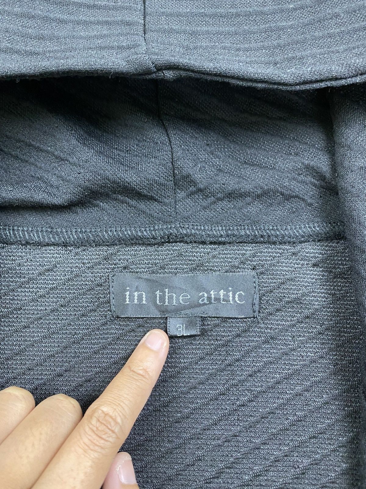 In The Attic × Japanese Brand × Vintage Vintage In The Attic Long Coat Zipless Hooded Jacket Size US XL / EU 56 / 4 - 6 Thumbnail