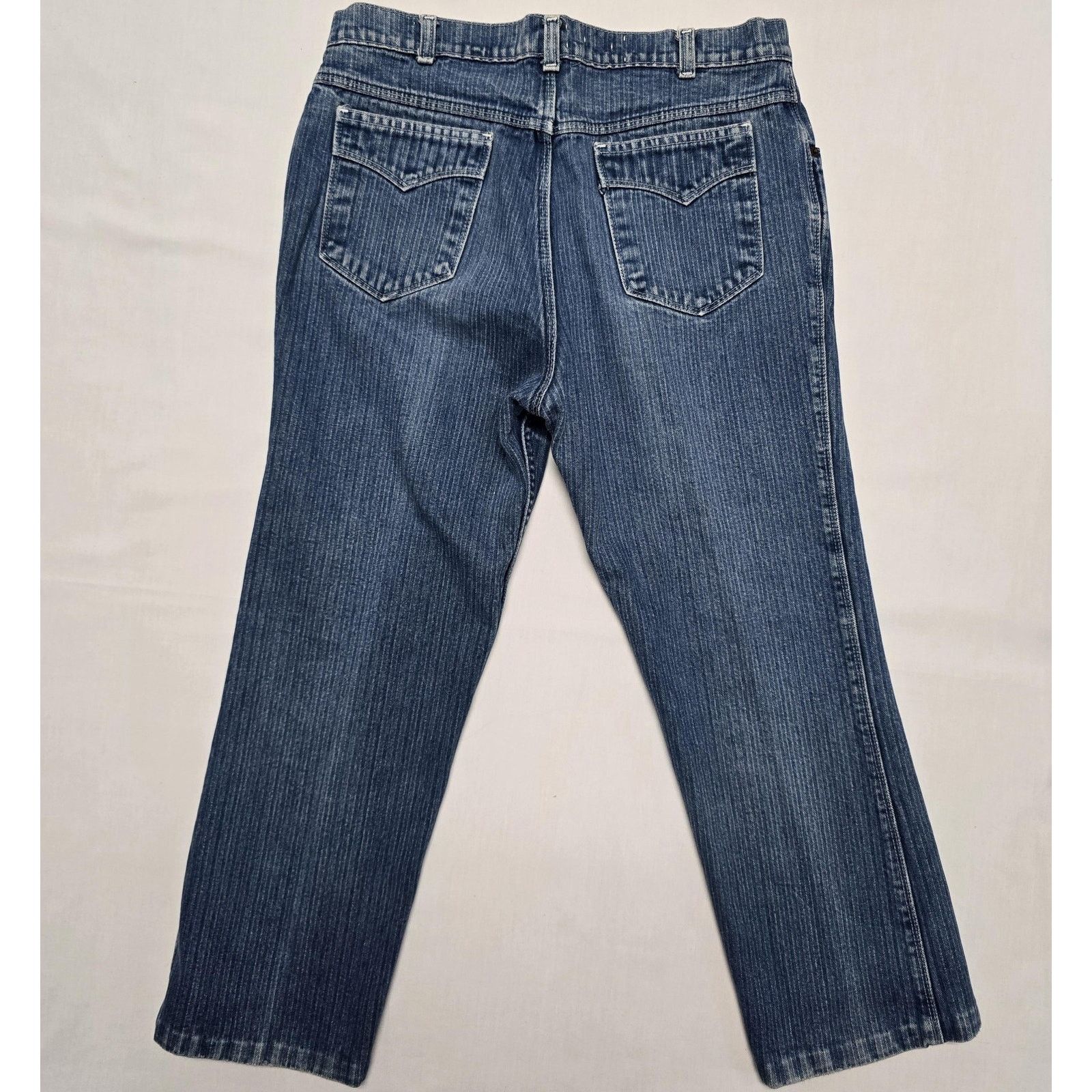 Levi's Vintage Levis Jeans 34x25 Blue Denim Straight Leg Pinstripe Size US 34 / EU 50 - 1 Thumbnail