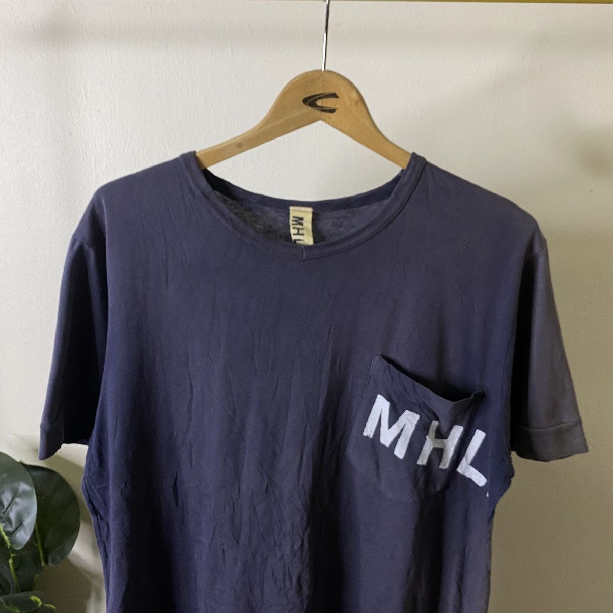 Margaret Howell MHL Single Pocket Faded T Shirt Size US L / EU 52-54 / 3 - 2 Thumbnail