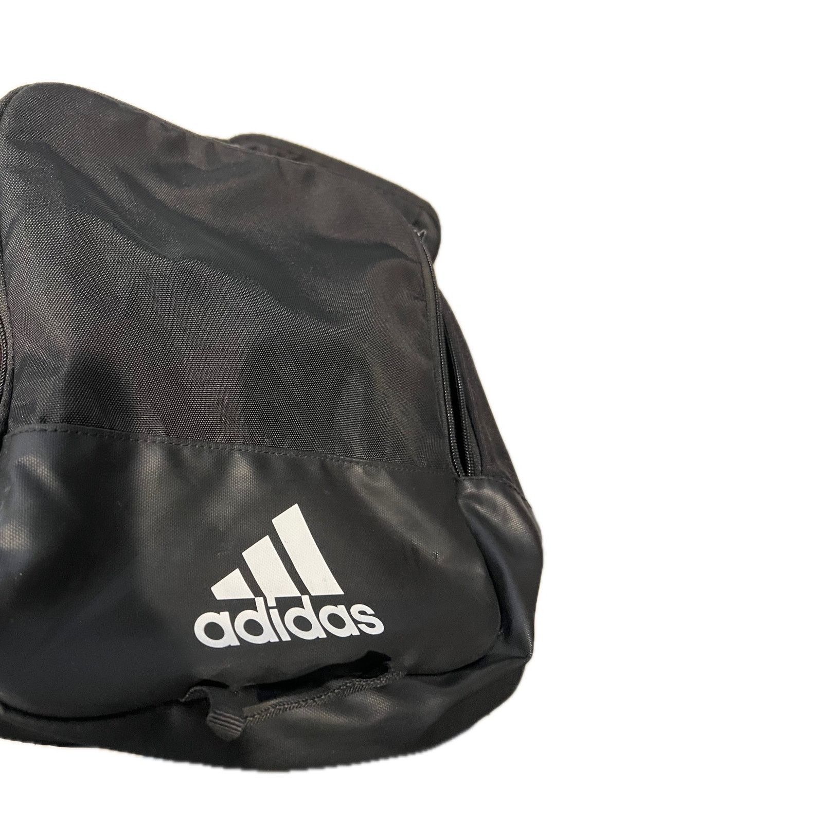 Adidas Adidas Faux Leather Medium 22"x10"x10" Black White Gym Bag Size ONE SIZE - 6 Thumbnail