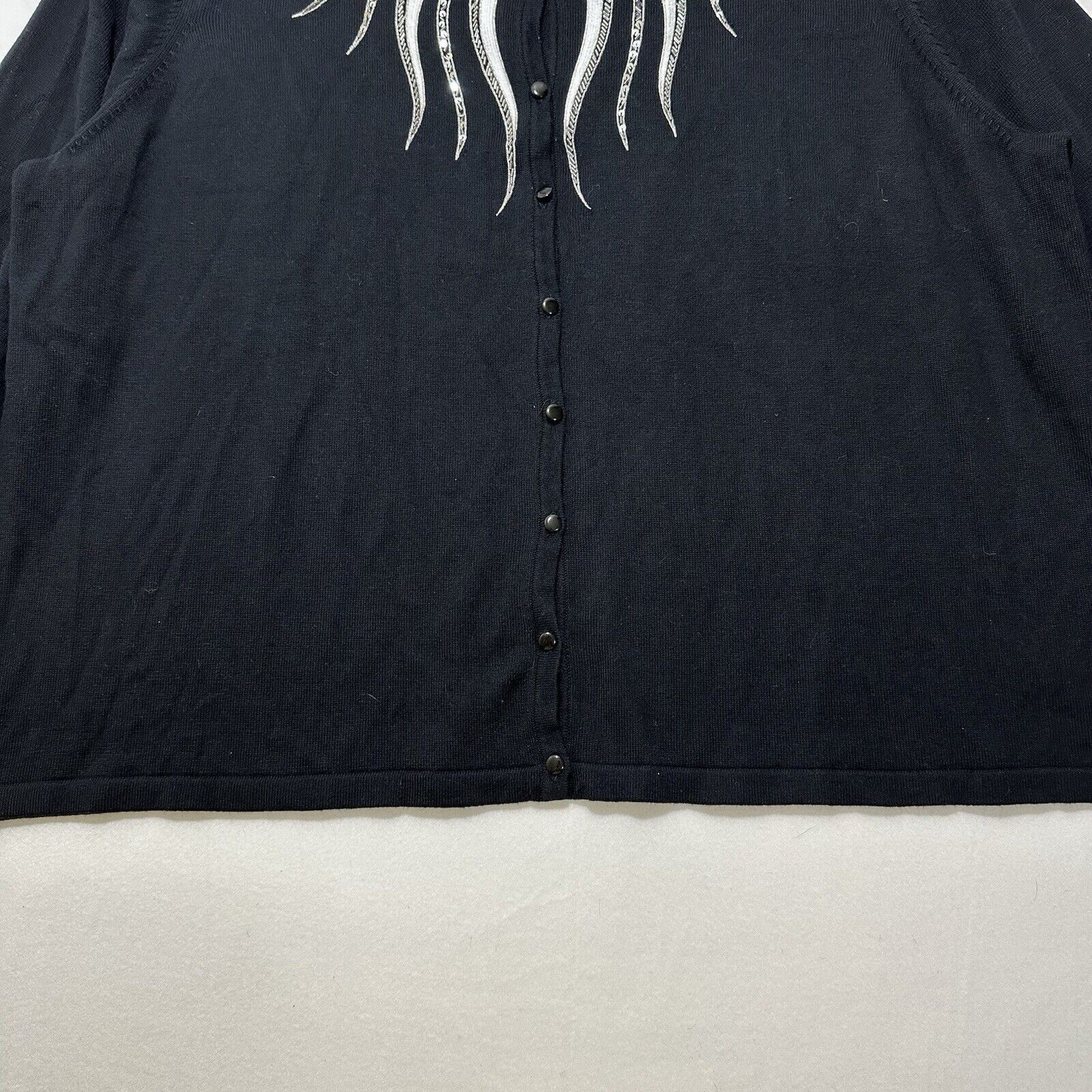 Bob Mackie Bob Mackie Wearable Art 3X Button Front Cardigan Sweater Size 3XL / US 20-22 - 7 Thumbnail