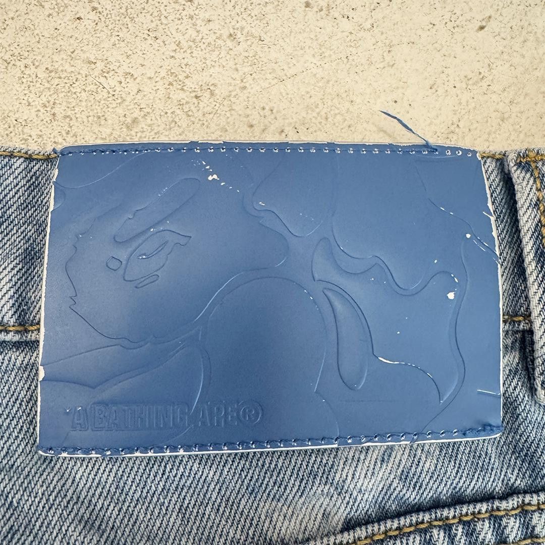 Bape BAPE Hexagram Laser Destroy Denim Pants (M) Size US 32 / EU 48 - 8 Thumbnail