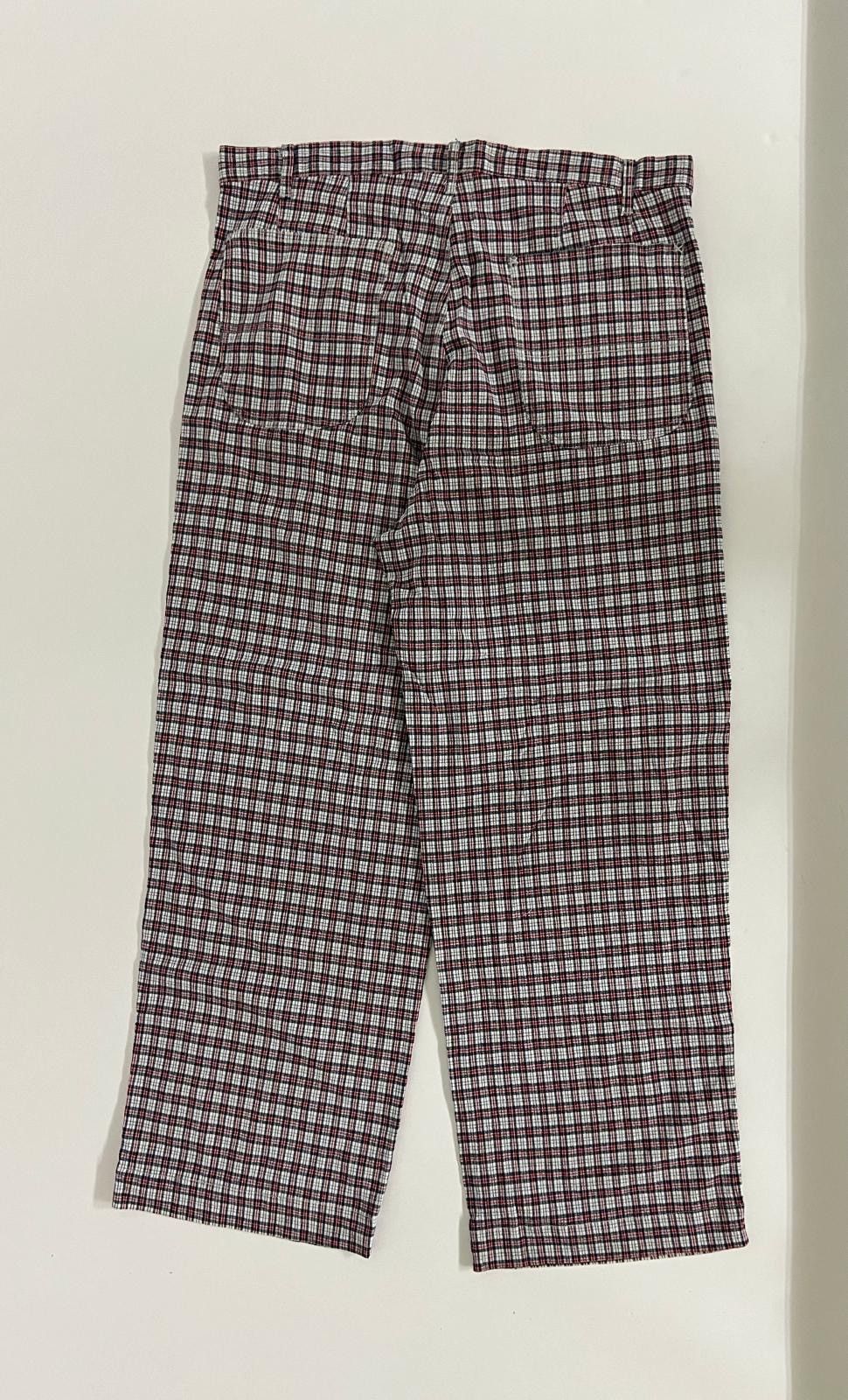 Walter Van Beirendonck 👖 W&LT Red, White & Navy Checkered Pants — Archive Size US 34 / EU 50 - 3 Thumbnail