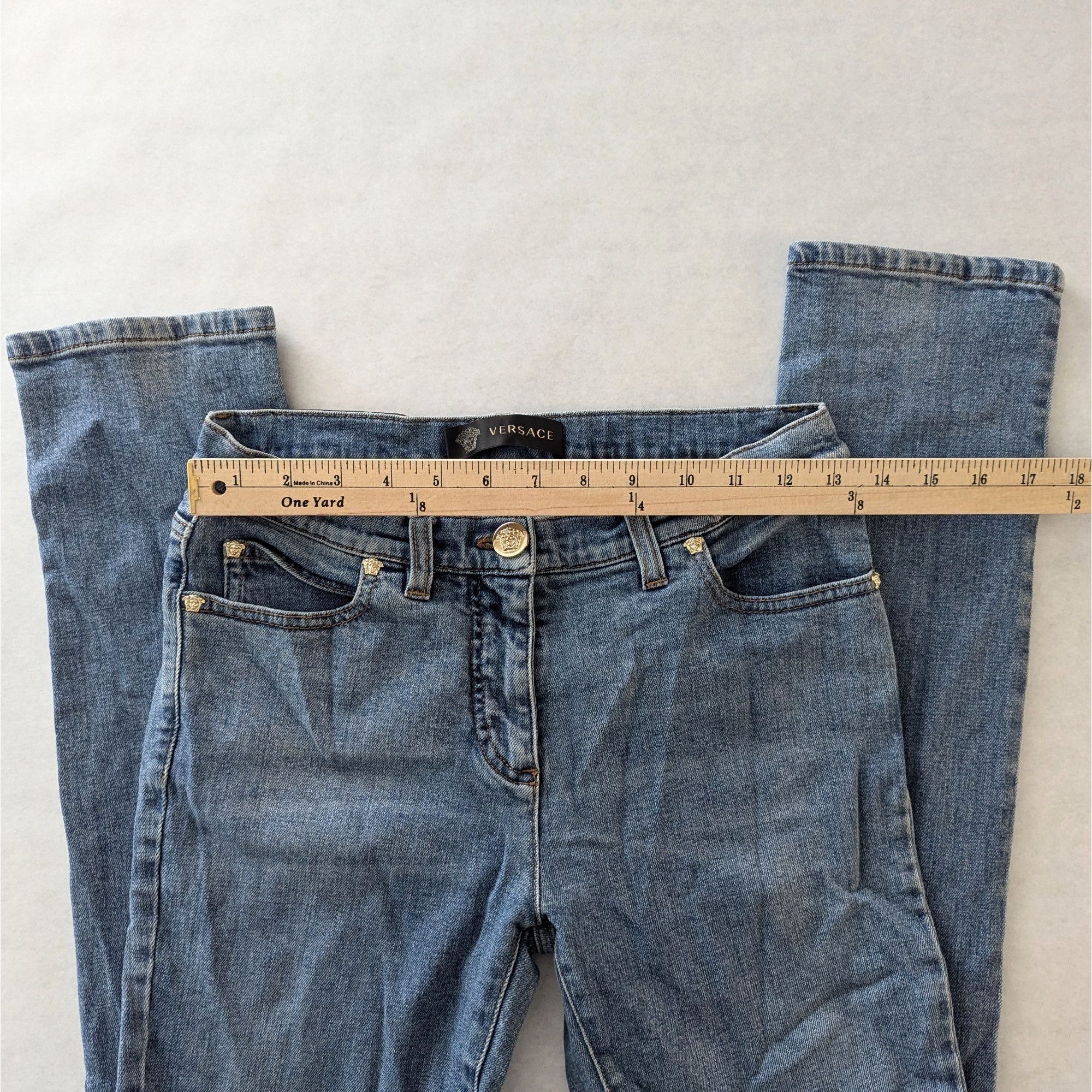 Versace Versace Women's Embroidered Jeans 28 Authentic Made In Italy Size 28" / US 6 / IT 42 - 10 Thumbnail