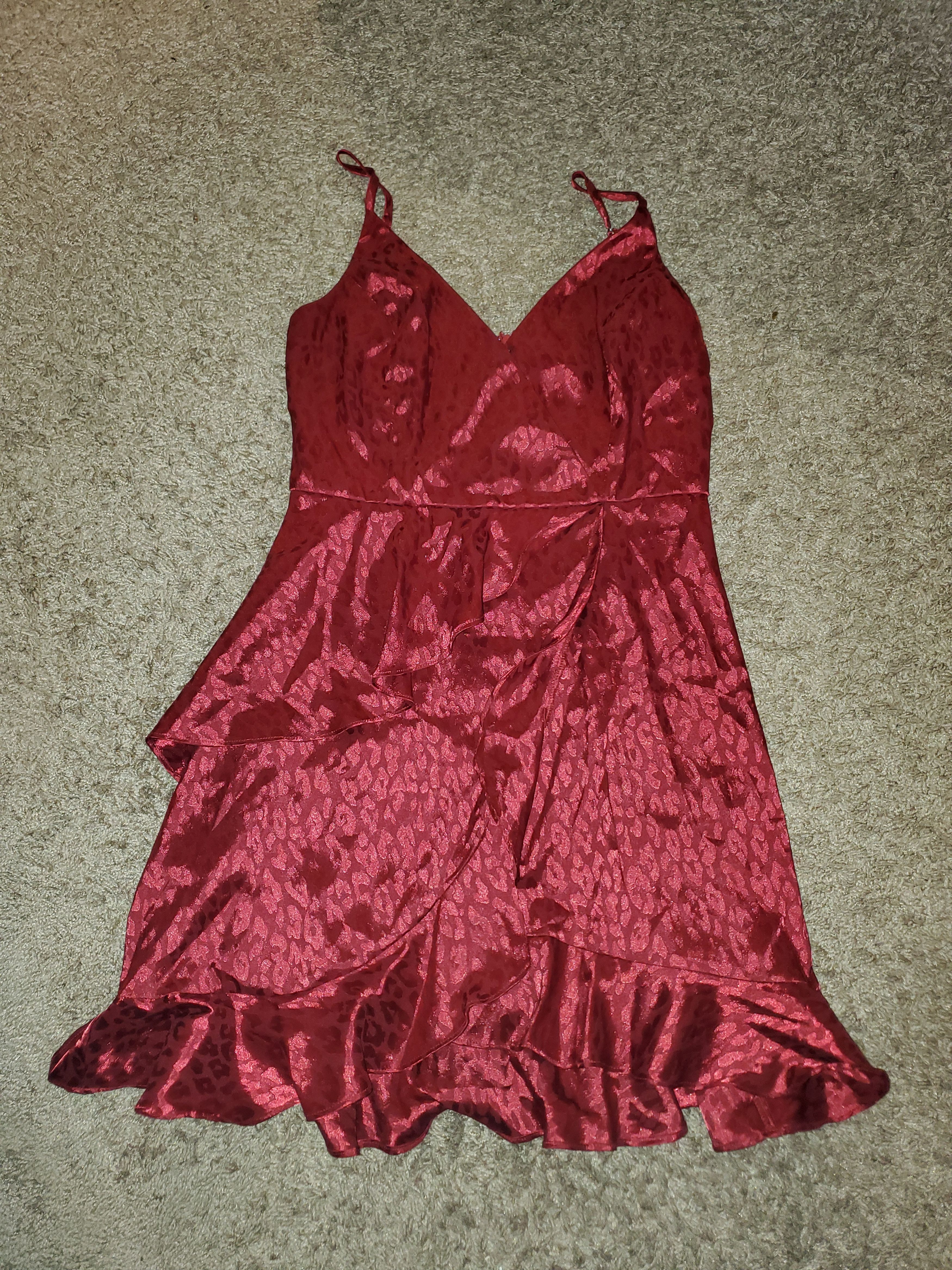 Other Altar'd State maroon animal print satin mini dress Size M / US 6-8 / IT 42-44 - 5 Thumbnail
