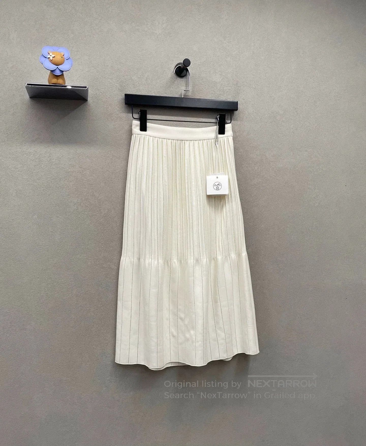 Other Hermes Beige High-Waist A-Line Skirt. Size US 34 / EU 50 - 3 Thumbnail