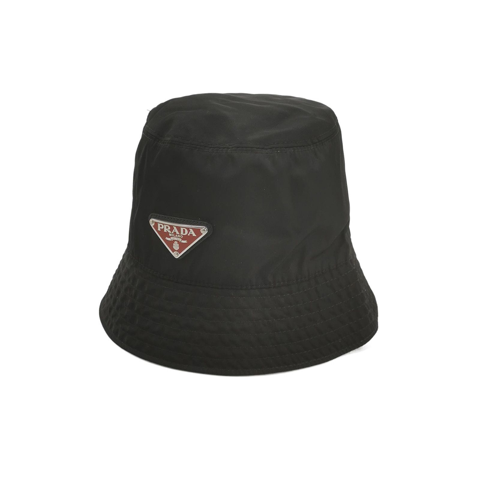 Prada Prada Triangle Logo Nylon Bucket Hat Size S Size ONE SIZE - 1 Thumbnail