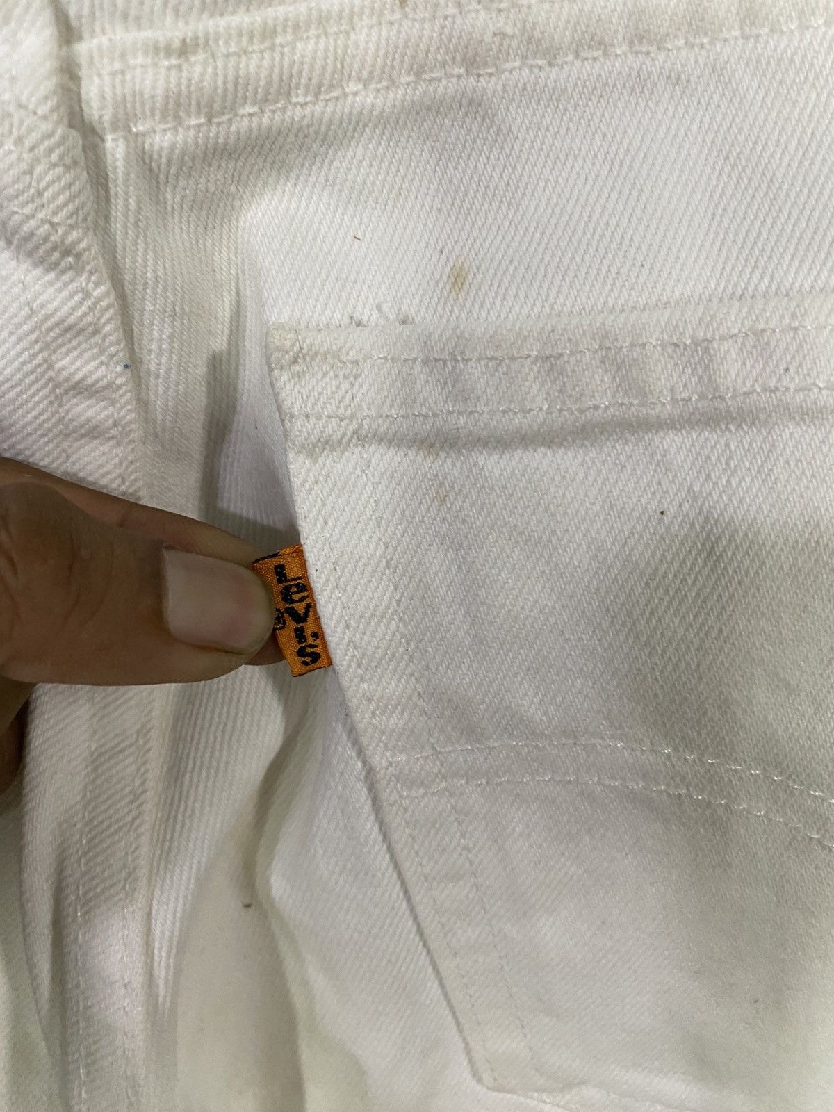 Levi's Vintage 90s levis orange tab regular fit white denim pant Size US 30 / EU 46 - 7 Thumbnail