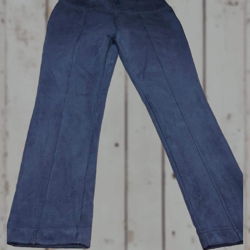 Andrew Marc Andrew Marc BLUE PANTS WOMENS LARGE Super Soft Pull On straight Leg Dress Pants Poly Spandex Size 36" / US 14 / IT 50 - 1 Thumbnail