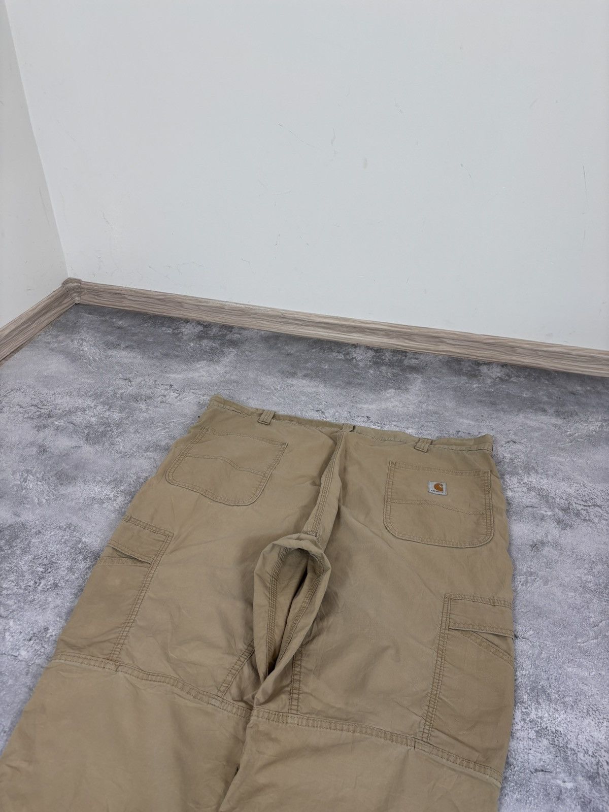 Carhartt Carhartt Relaxed Fit USA Hype Beige Brown Baggy Cargo Pants Size US 44 / EU 60 - 4 Thumbnail