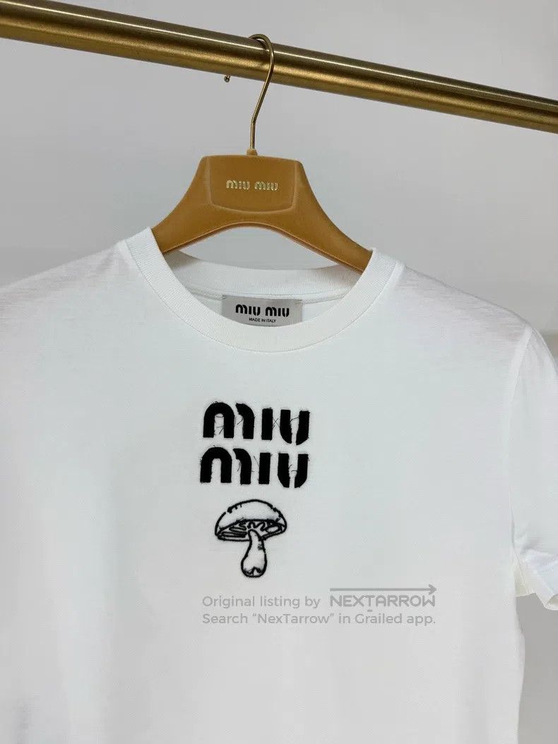 Miu Miu Miu Miu Size XS Small mushroom t-shirt Size XS / US 0-2 / IT 36-38 - 2 Thumbnail