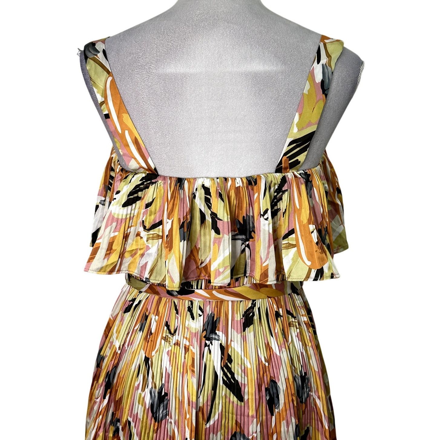 Other Mila Mae Mini Dress Satin Tiered Sleeveless Multicolor S Size S / US 4 / IT 40 - 6 Thumbnail