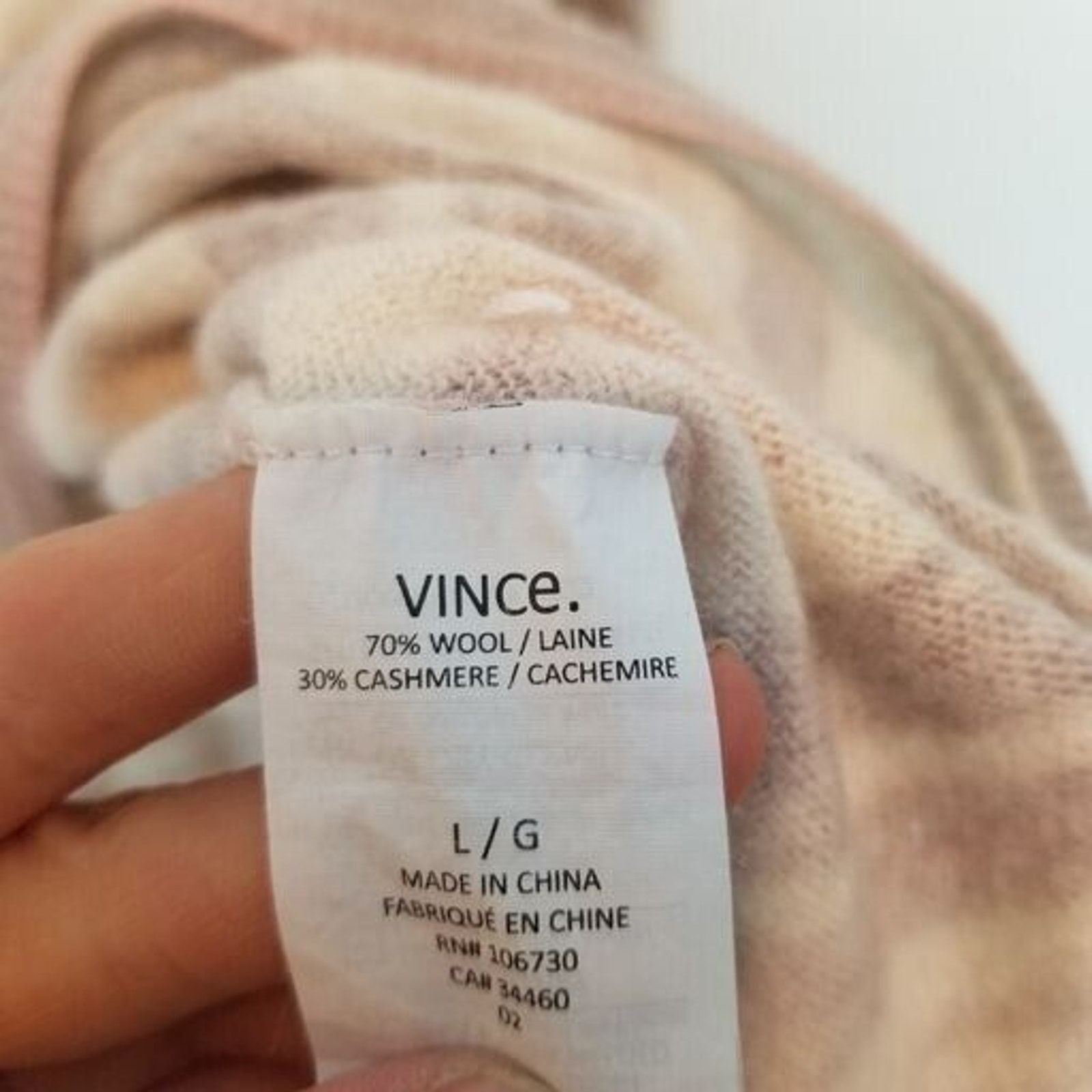 Vince Vince Womens Wool Cashmere Sweater Coastal Grandma Earthy L Size L / US 10 / IT 46 - 7 Thumbnail