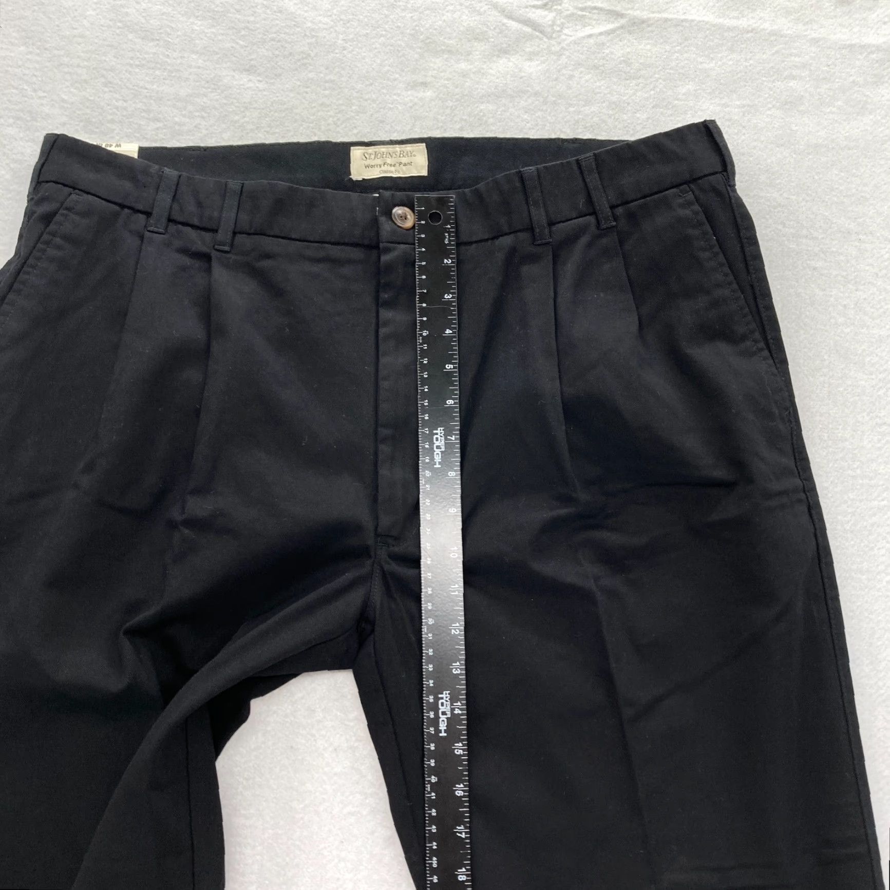 Vintage St. John's Bay Worry Free Pant Mens 40x30 Classic Fit Black Pleated Work Pants Size US 40 / EU 56 - 7 Thumbnail