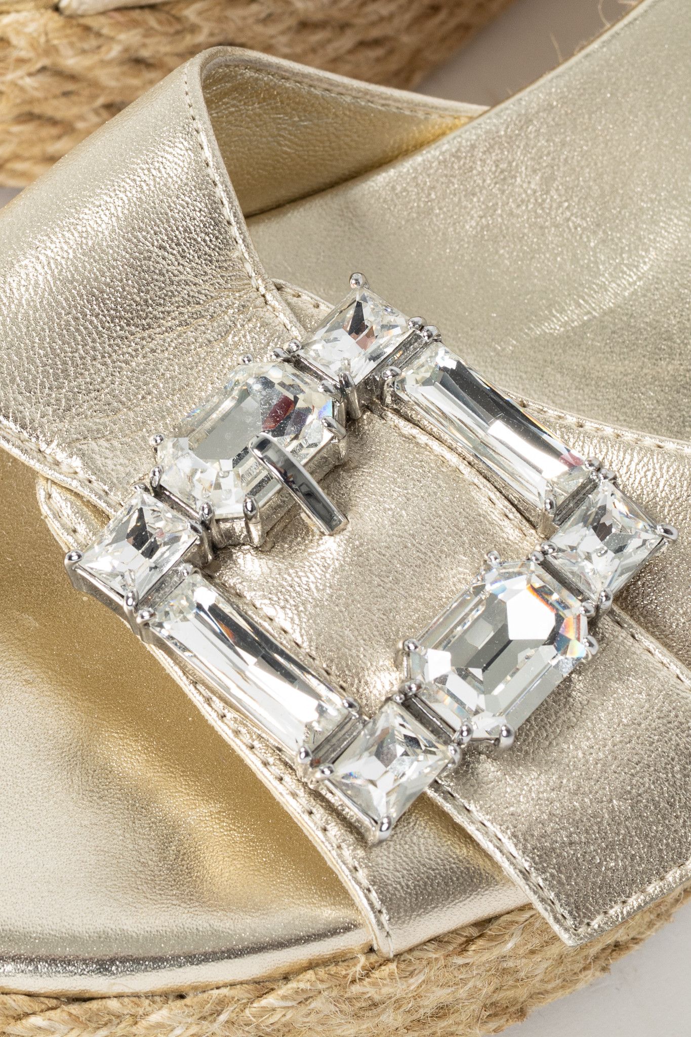Stuart Weitzman Stuart Weitzman SS23 June 75 Crystal-Buckle Wedge Sandal Size US 7.5 / IT 37.5 - 7 Thumbnail