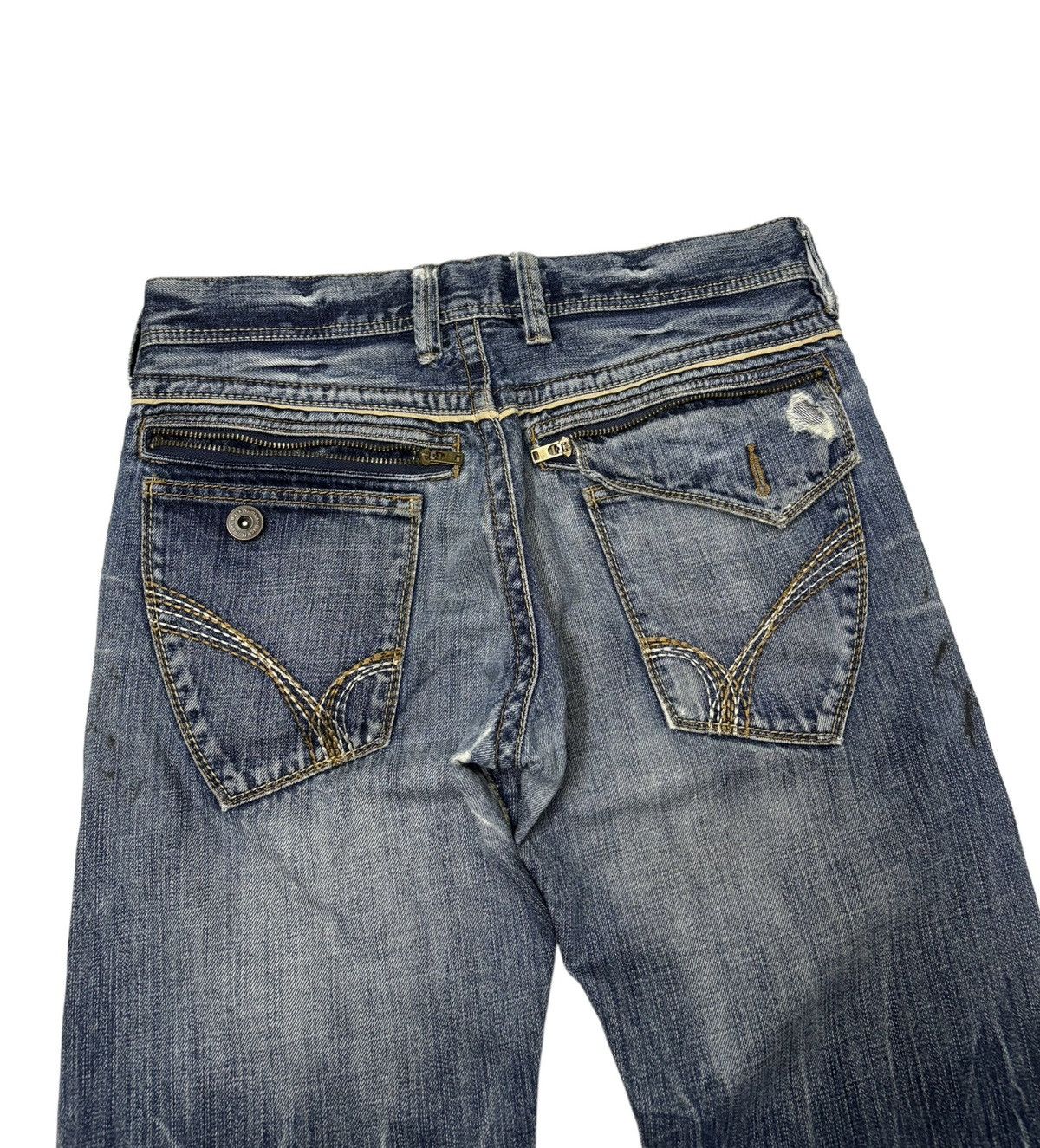 Hysteric Glamour × Japanese Brand 🔥BAGGY JEANS BACK NUMBER DISTRESS DENIM JEANS Size US 32 / EU 48 - 9 Thumbnail