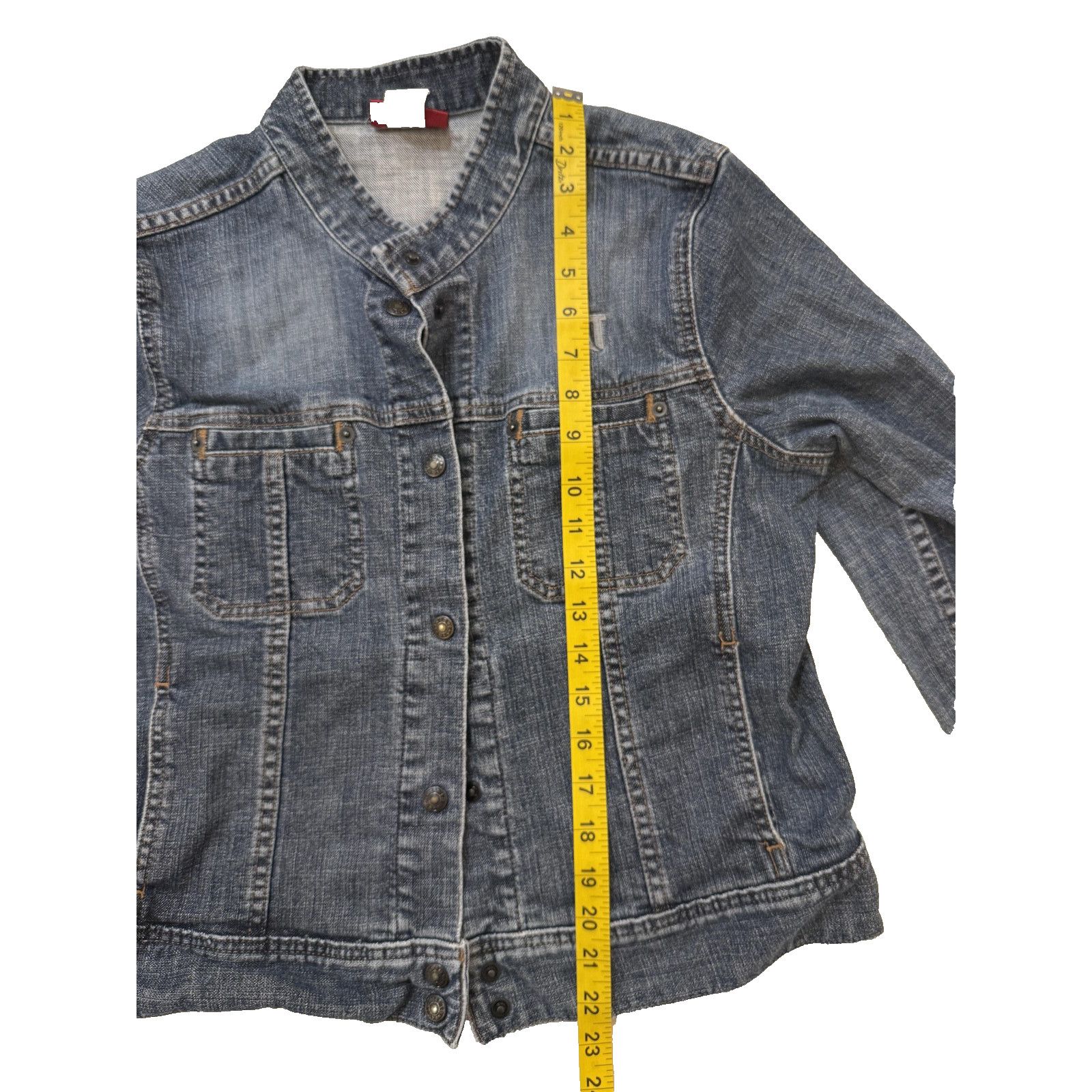 Caterpillar Vintage CAT Denim Jacket Womens XL Snap Front Workwear Y2K Size XL / US 12-14 / IT 48-50 - 7 Thumbnail