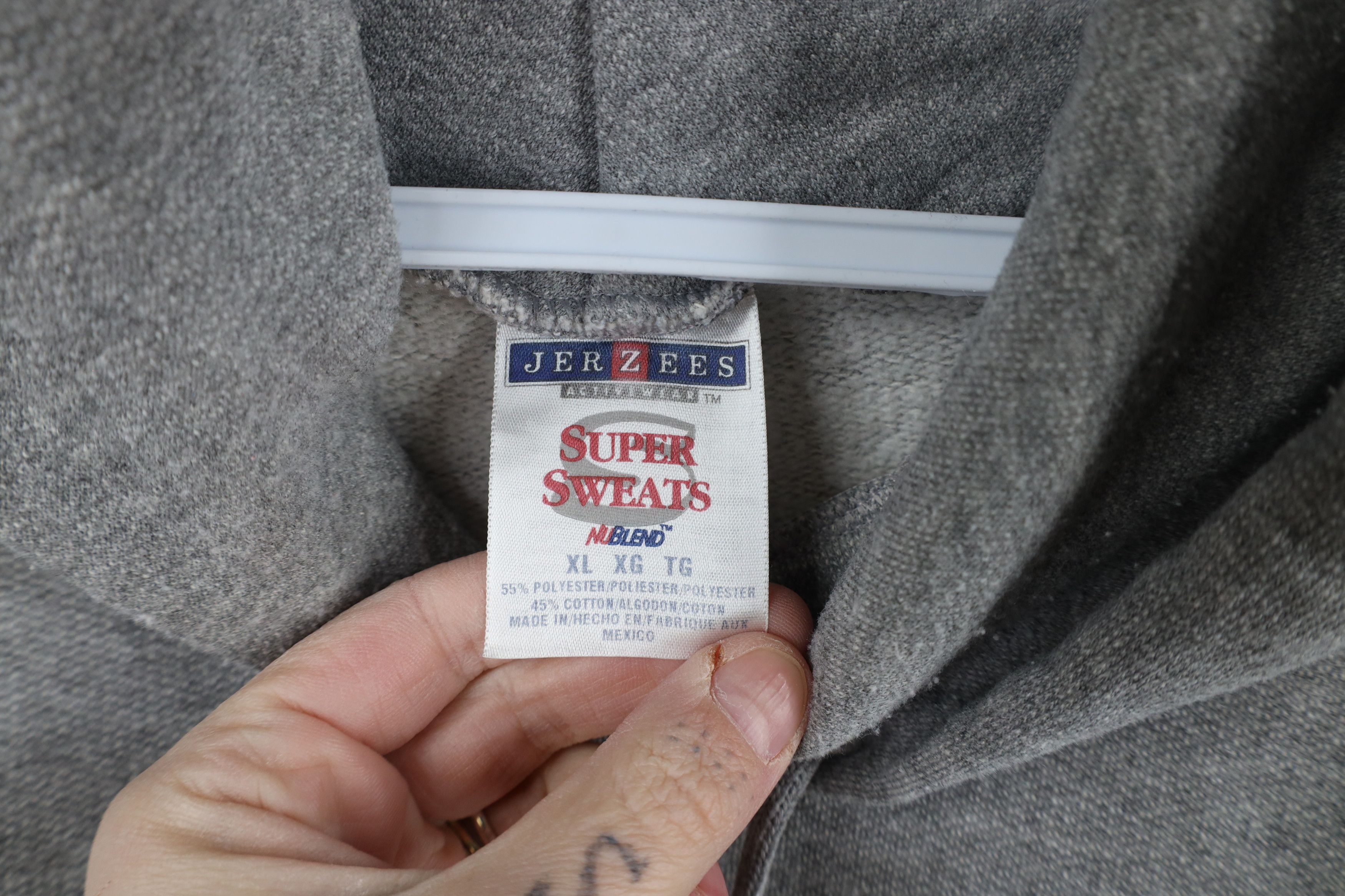 Vintage Vintage 90s Streetwear Heavyweight Hoodie Sweatshirt Gray Size US XXL / EU 58 / 5 - 8 Thumbnail