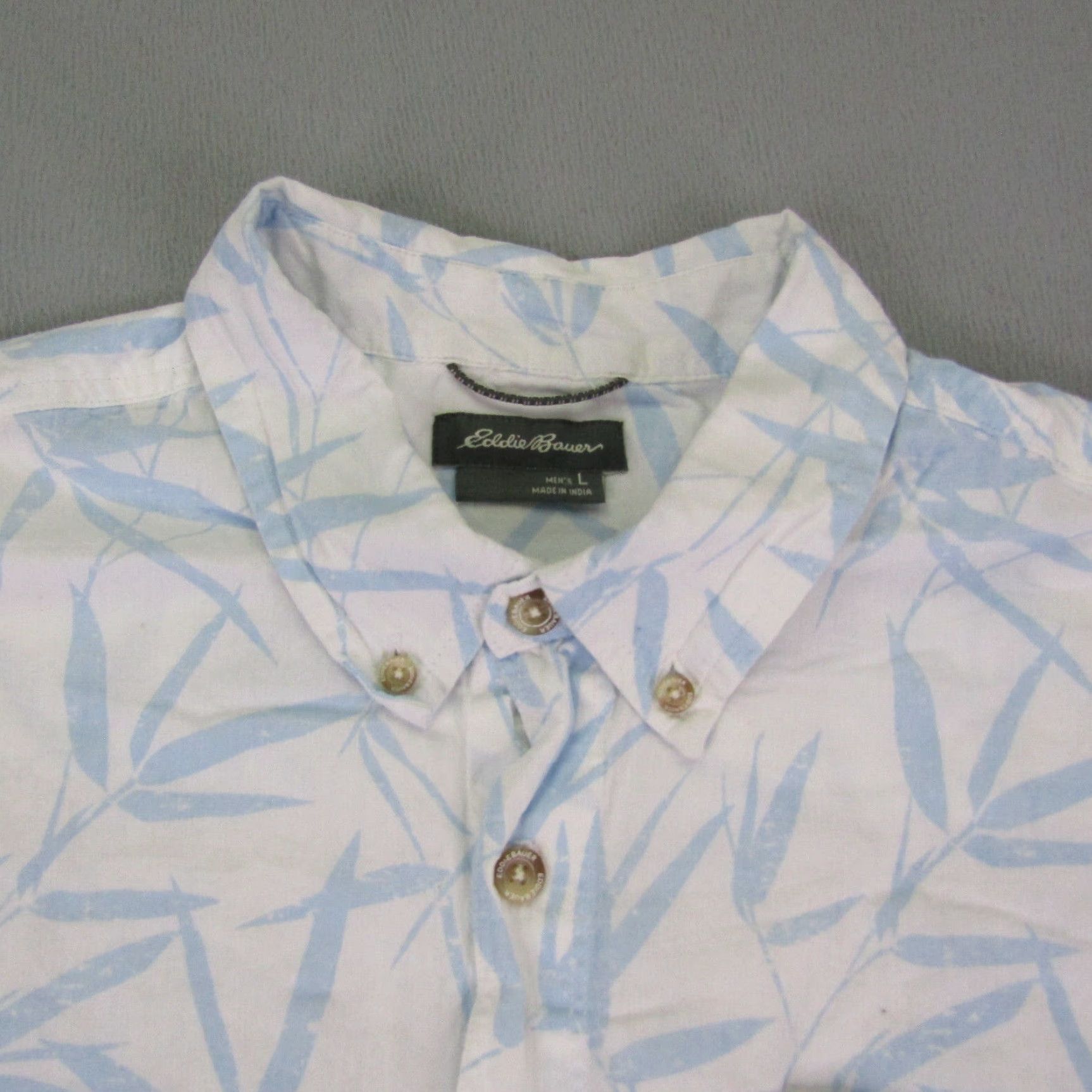 Eddie Bauer VINTAGE Eddie Bauer Shirt Mens Large Floral Short Sleeve Button-Down Casual Outdoor Cotton White Mens Size US L / EU 52-54 / 3 - 2 Thumbnail