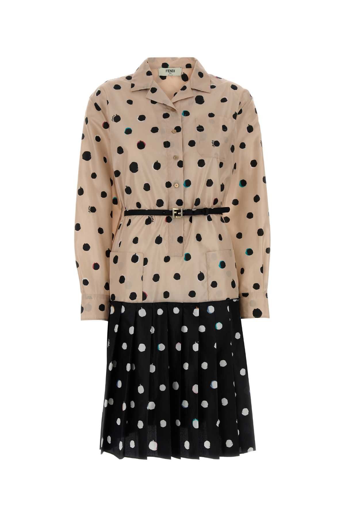 Fendi Printed Silk Dress Size M / US 6-8 / IT 42-44 - 1 Thumbnail