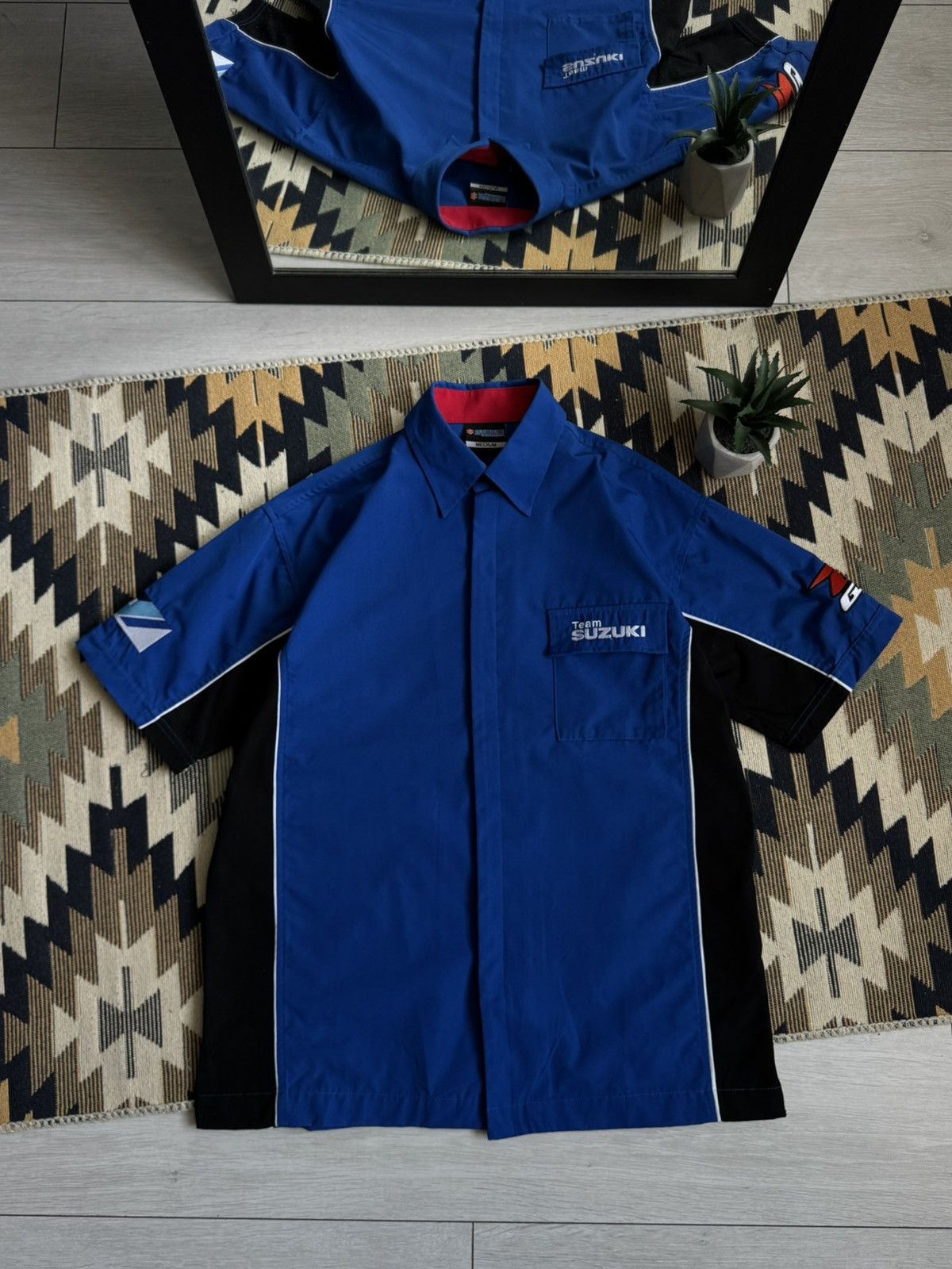 Vintage Vintage Suzuki Racing Moto Button Up Shirt Size US M / EU 48-50 / 2 - 2 Thumbnail