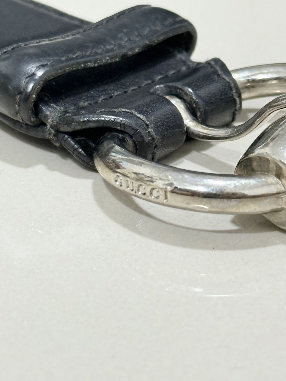 Gucci Gucci Black Leather Belt Size ONE SIZE - 4 Thumbnail