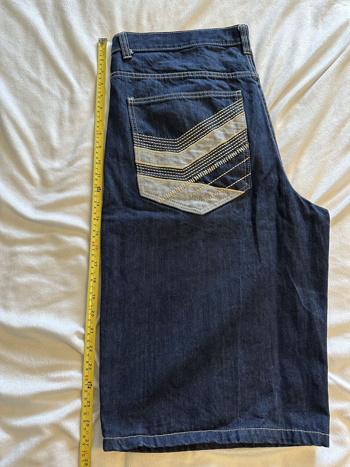 Vintage Vtg Y2K Red Ape Mens Denim Jean Shorts Baggy Size 40x14 Size US 40 / EU 56 - 8 Thumbnail
