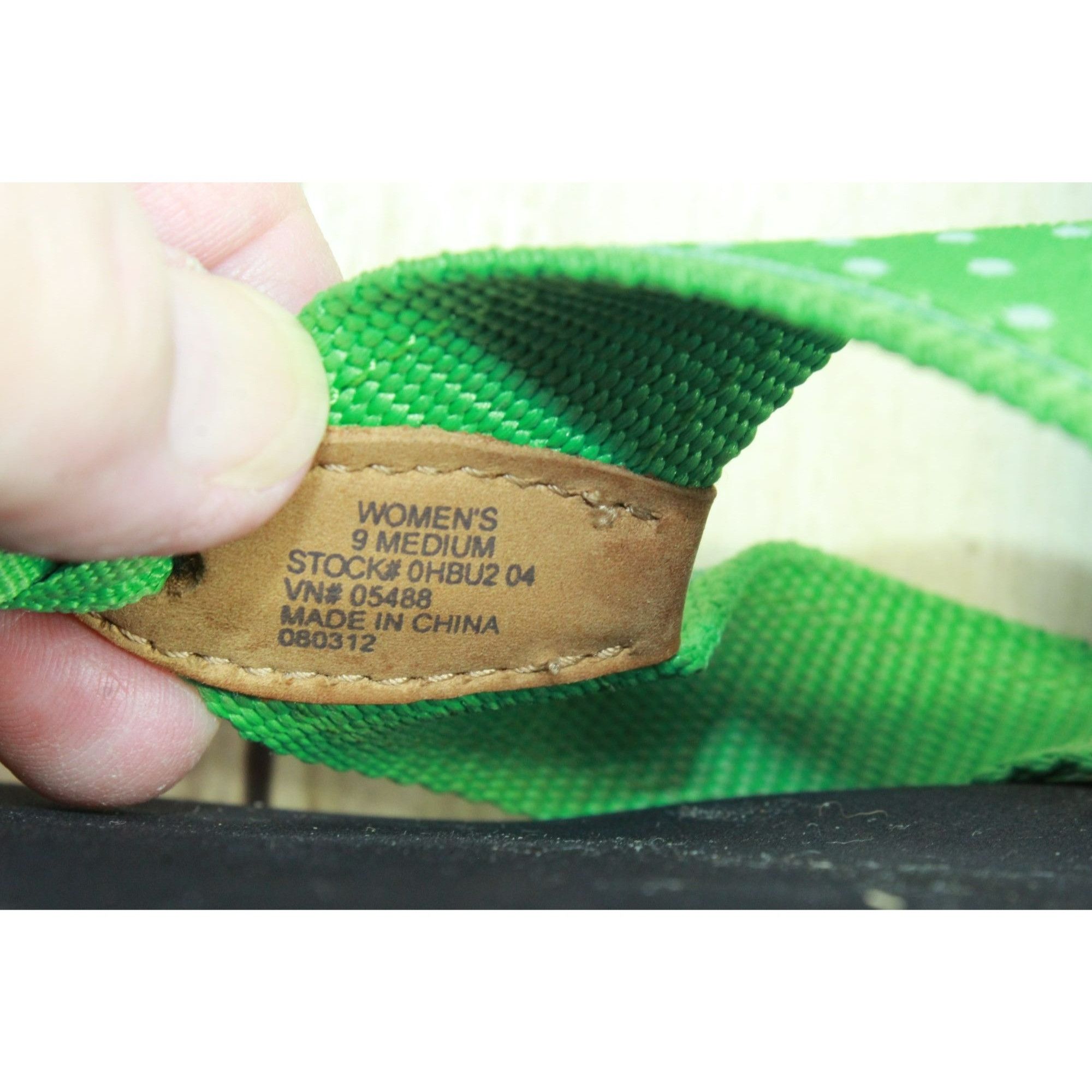 L.L. Bean LL Bean Green Polka Dot Nylon Thong Flip Flops Women's 9 M Size US 9 / IT 39 - 8 Thumbnail