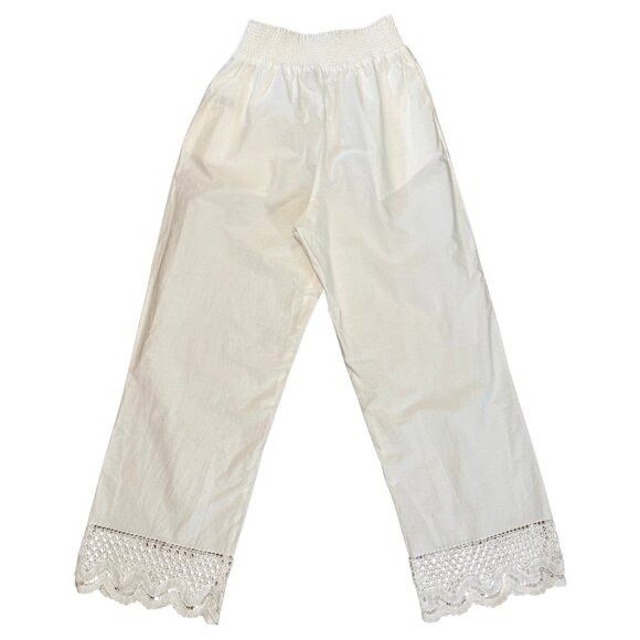 Rails RAILS White Wide Leg Lightweight Lace Trim Henrik Pant Size 27" / US 4 / IT 40 - 7 Thumbnail