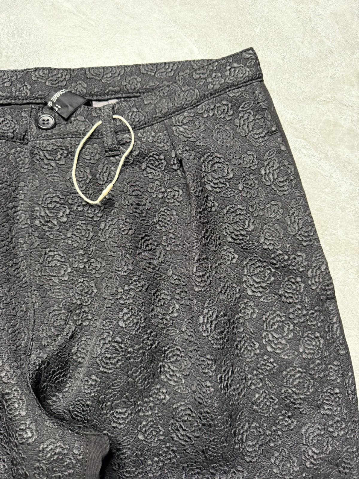 Comme des Garcons CDG Tricots Rose Embossed Detail Wool/Polyster Pants Size US 29 - 4 Thumbnail