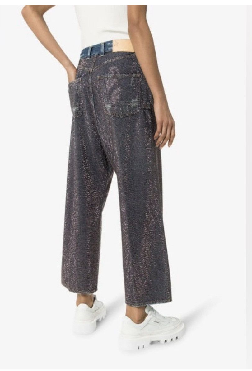 Golden Goose Breezy Rhinestone Embellished Jeans In Blue size 28 Size 28" / US 6 / IT 42 - 10 Thumbnail