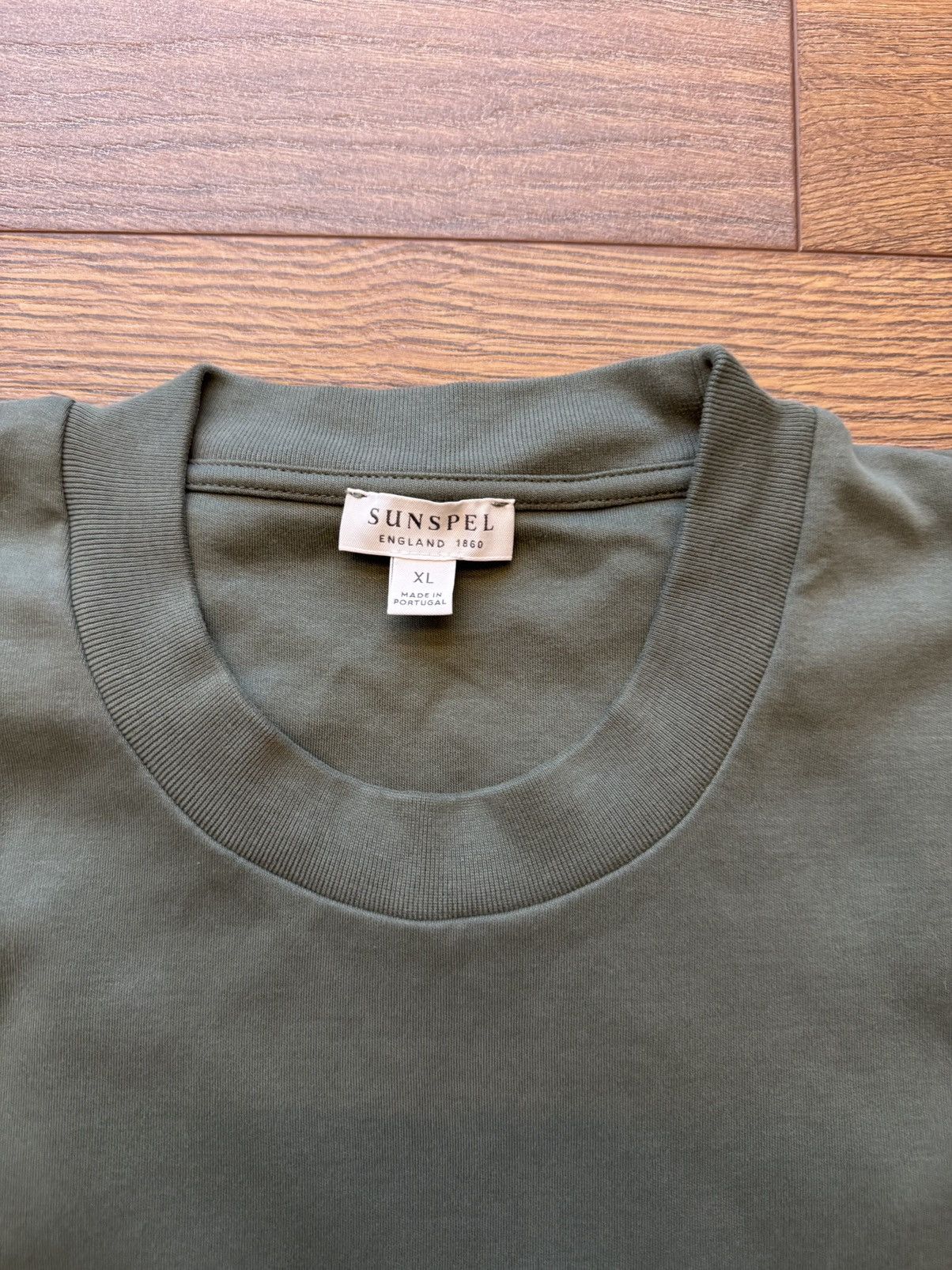 Sunspel Sunspel Heavyweight Green T-Shirt - XL Size US XL / EU 56 / 4 - 2 Thumbnail