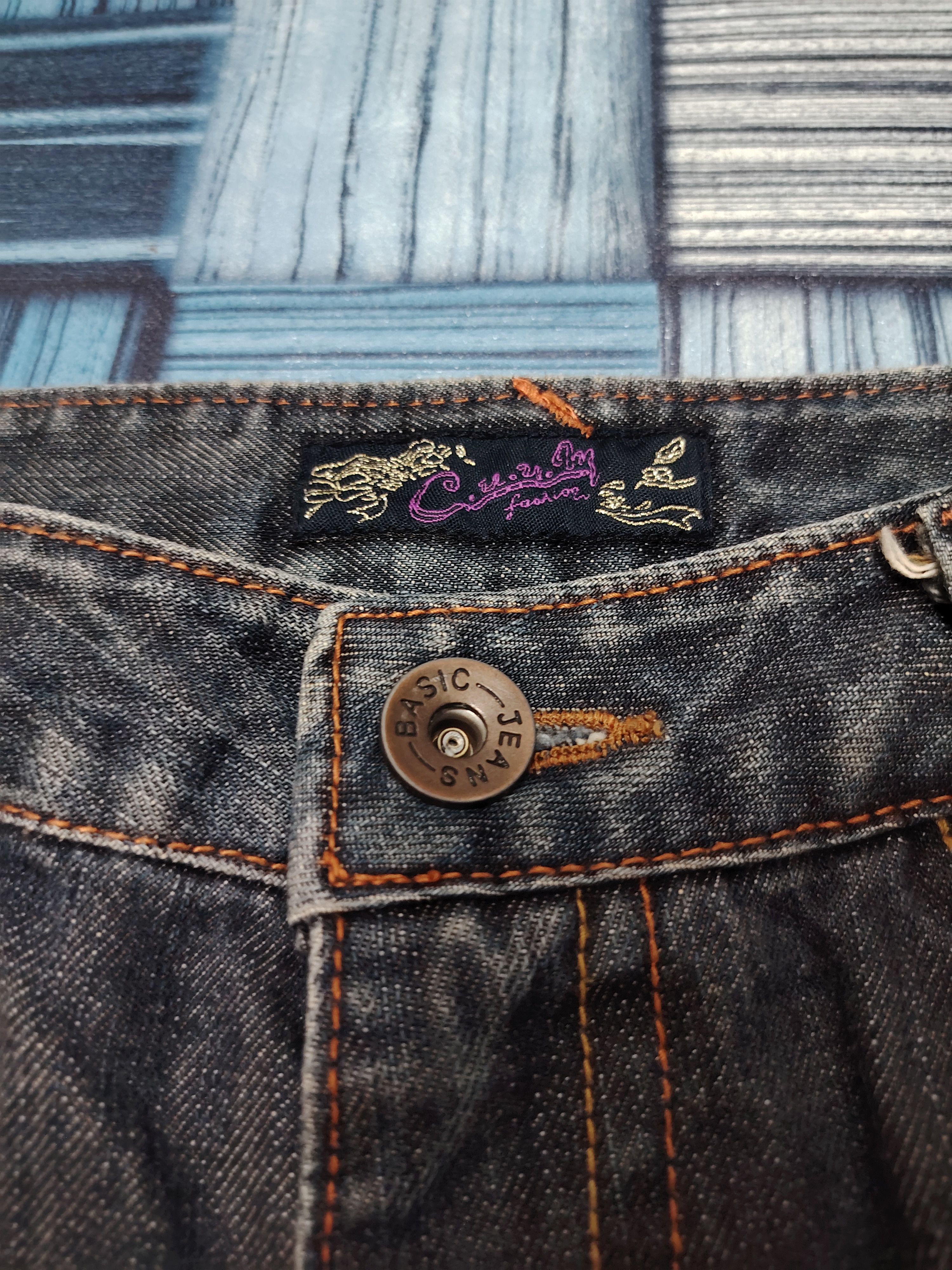 Hysteric Glamour 💥Insane💥 90s CUUM Flared Jeans Bootcut Tribal Pocket Size US 29 - 4 Thumbnail