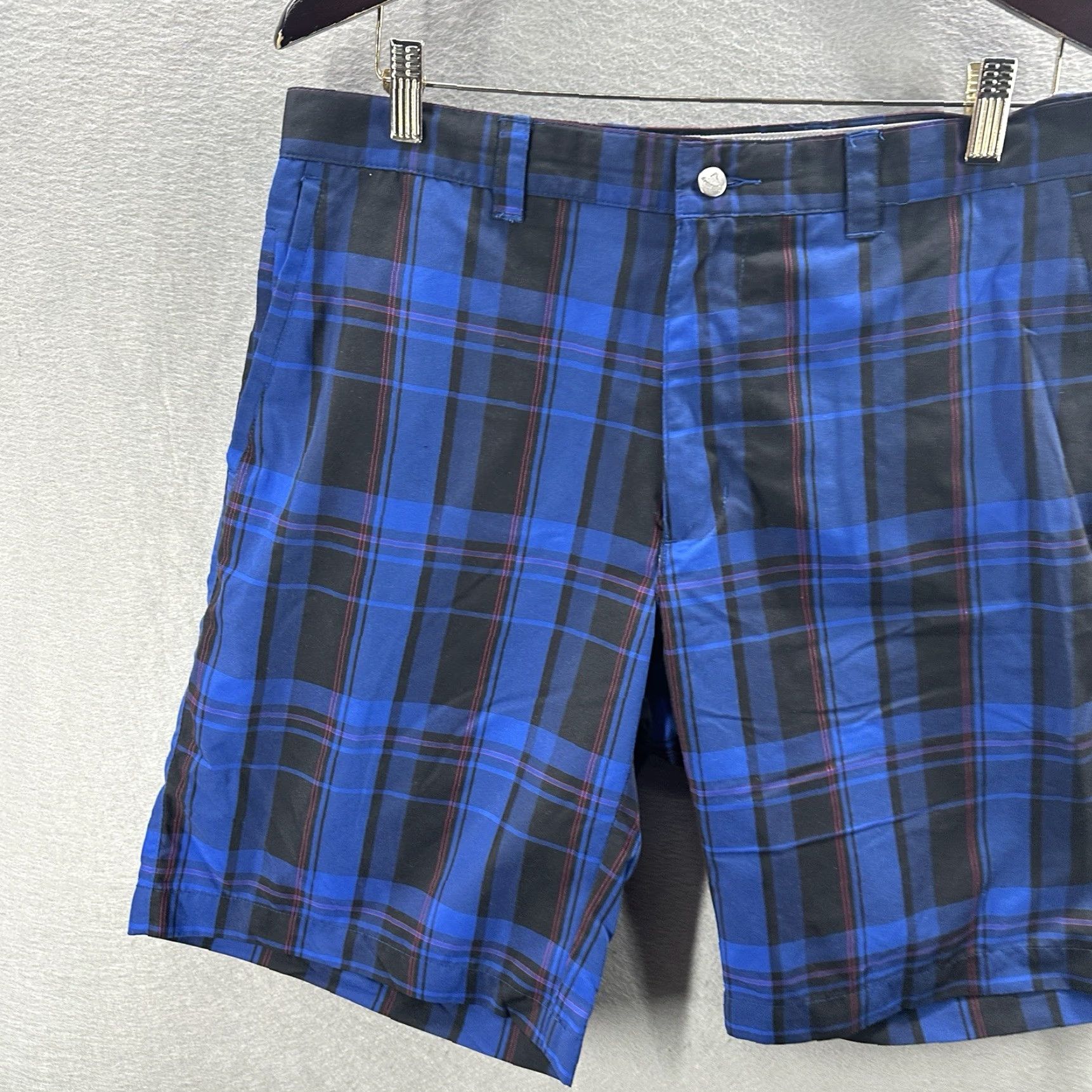 Callaway Callaway Bermuda Golf Shorts Mens 34 Blue Plaid Flat Front Preppy Modern Dad Bermuda Shorts Mens 34 Blue Plaid Golf Casual Workwear Size US 34 / EU 50 - 2 Thumbnail