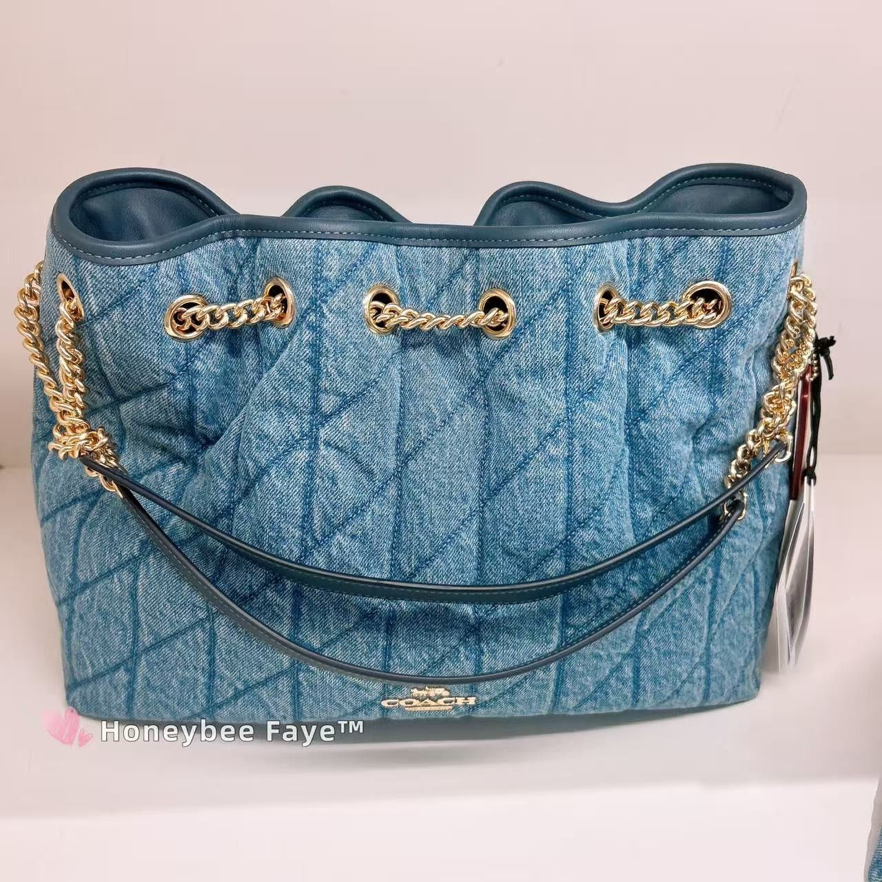 Coach Evelyn Shoulder Bag In Regenerative Cotton With Quilting Size ONE SIZE - 1 Thumbnail