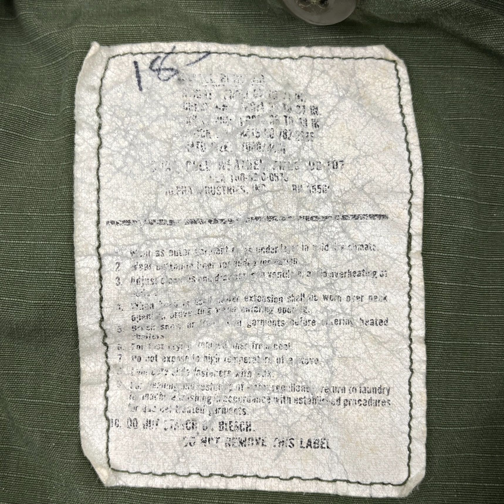 Alpha Industries VTG Alpha Industries OG-107 Cold Weather Jacket Mens M Olive Green Military Coat Jacket Size US M / EU 48-50 / 2 - 2 Thumbnail
