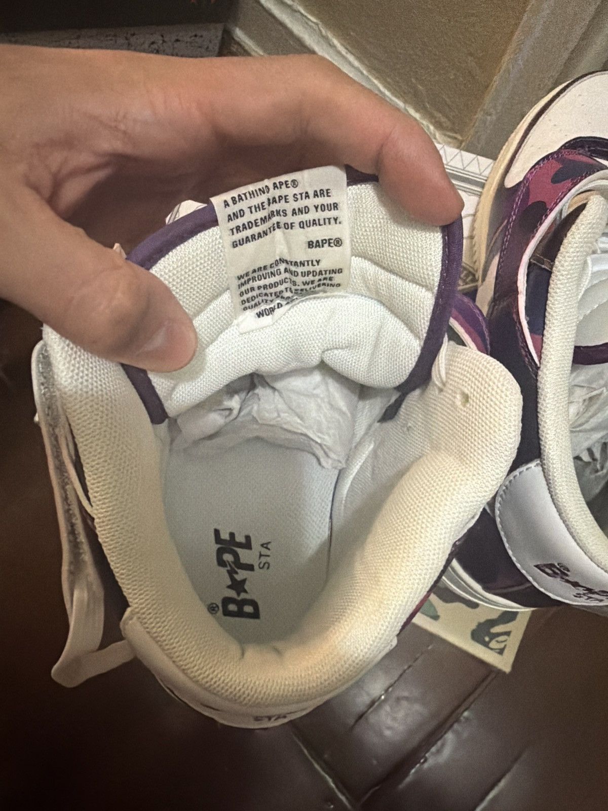 Bape Bape purple camo bapesta Size US 11 / EU 44 - 6 Thumbnail