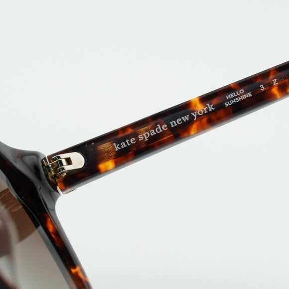 Kate Spade Kate Spade ELIZA/F/S 0086 LA Sunglasses Havana Round Frame Size ONE SIZE - 8 Thumbnail