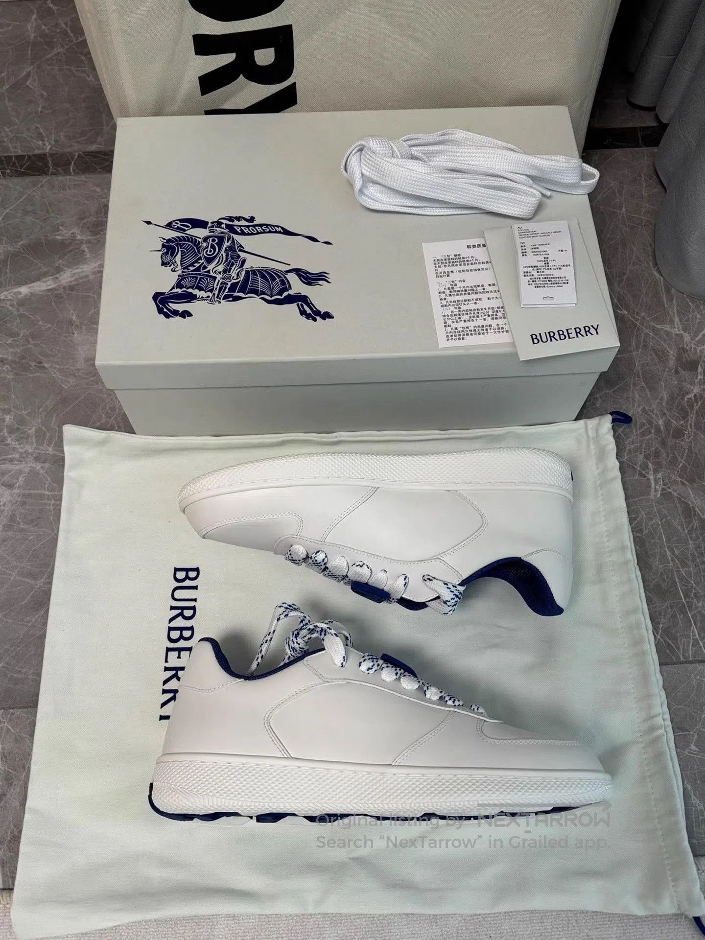 Burberry White Low. Size US 8 / EU 41 - 5 Thumbnail