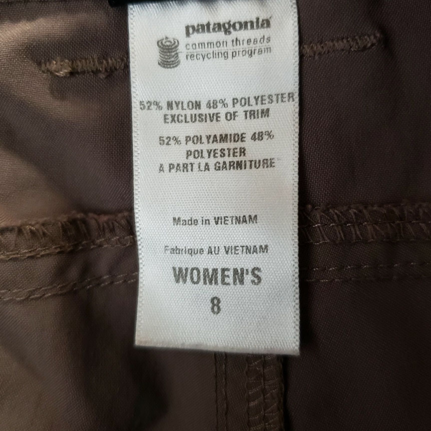 Patagonia Patagonia Womens Cropped Pants Sz 8 Taupe Mid Rise Cargo Pocket Pants Women's 8 Brown Cropped Pockets Patagonia Size 30" / US 8 / IT 44 - 6 Thumbnail