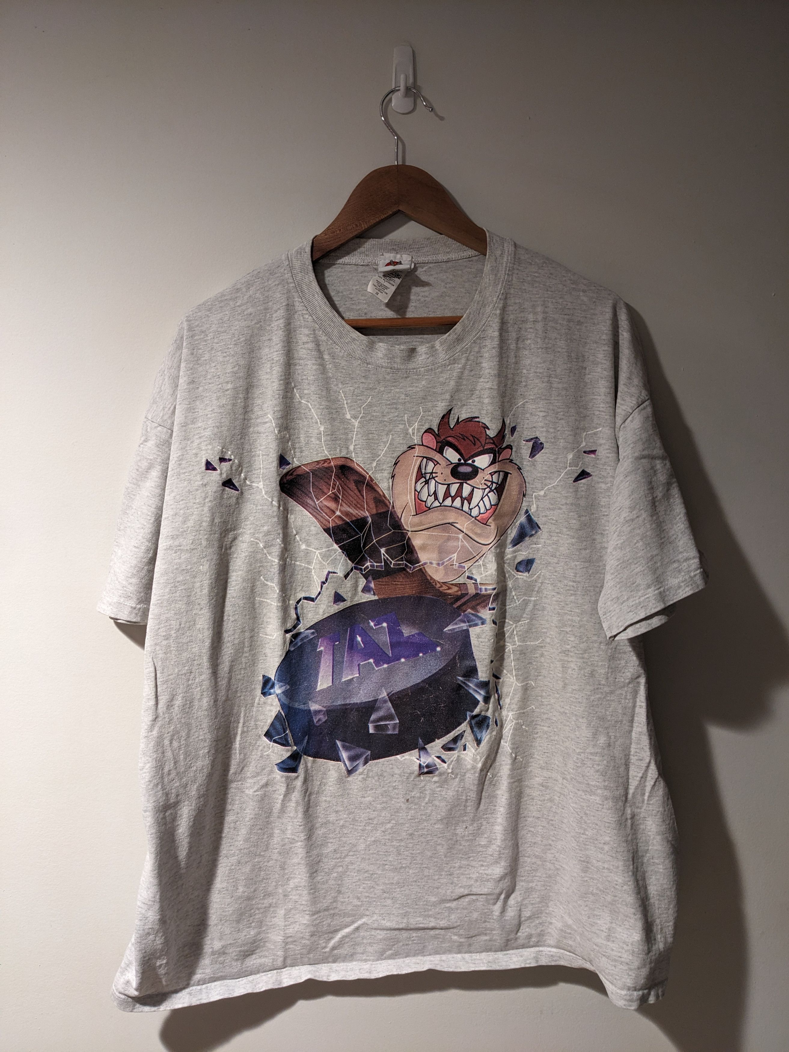 Cartoon Network Vintage 90s Looney Tunes Taz Hockey Sports XX-Large T-Shirt Size US XXL / EU 58 / 5 - 1 Thumbnail