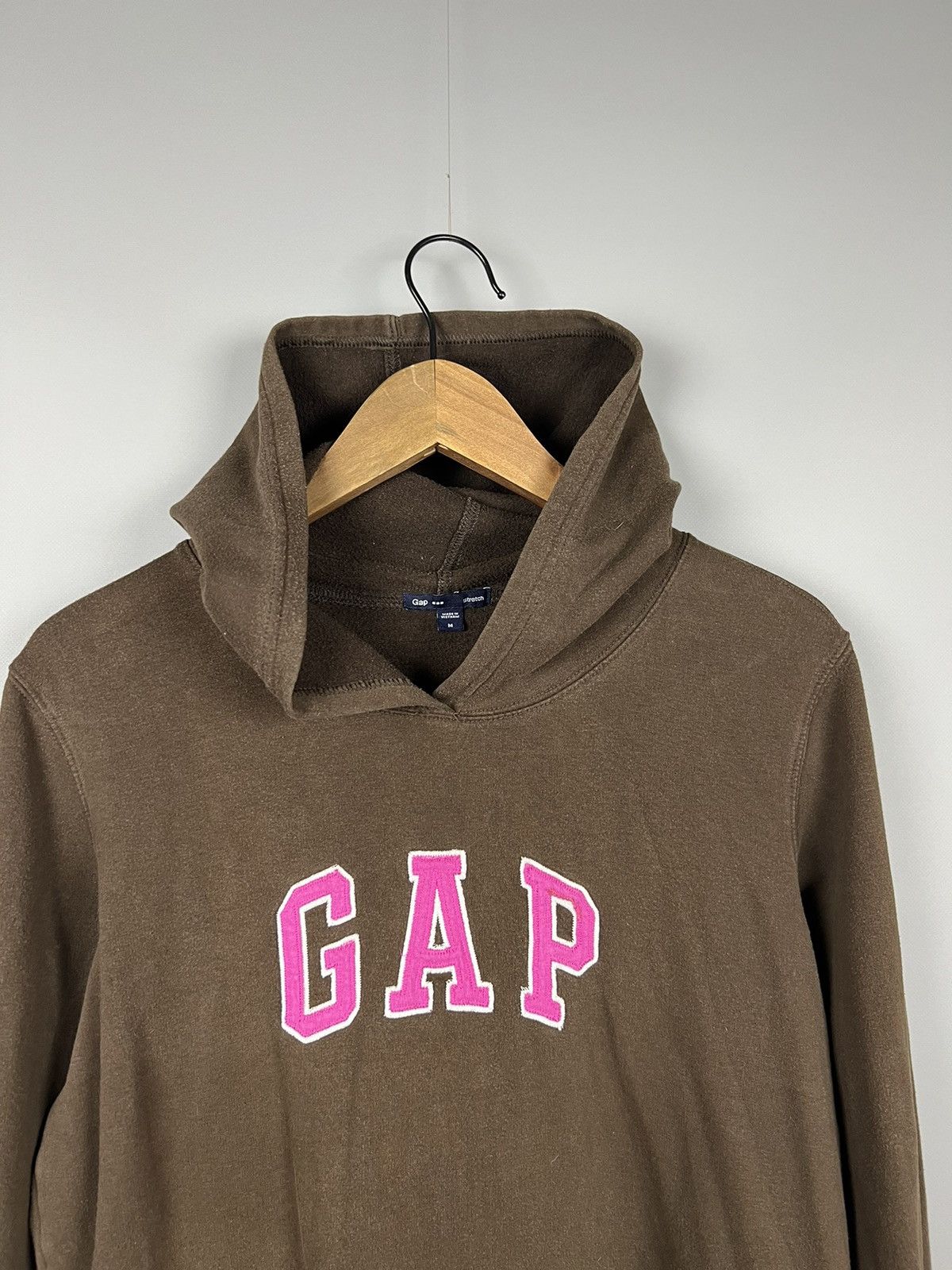 Gap (M) Vintage Gap Brown Fleece Hoodie Size M / US 6-8 / IT 42-44 - 2 Thumbnail