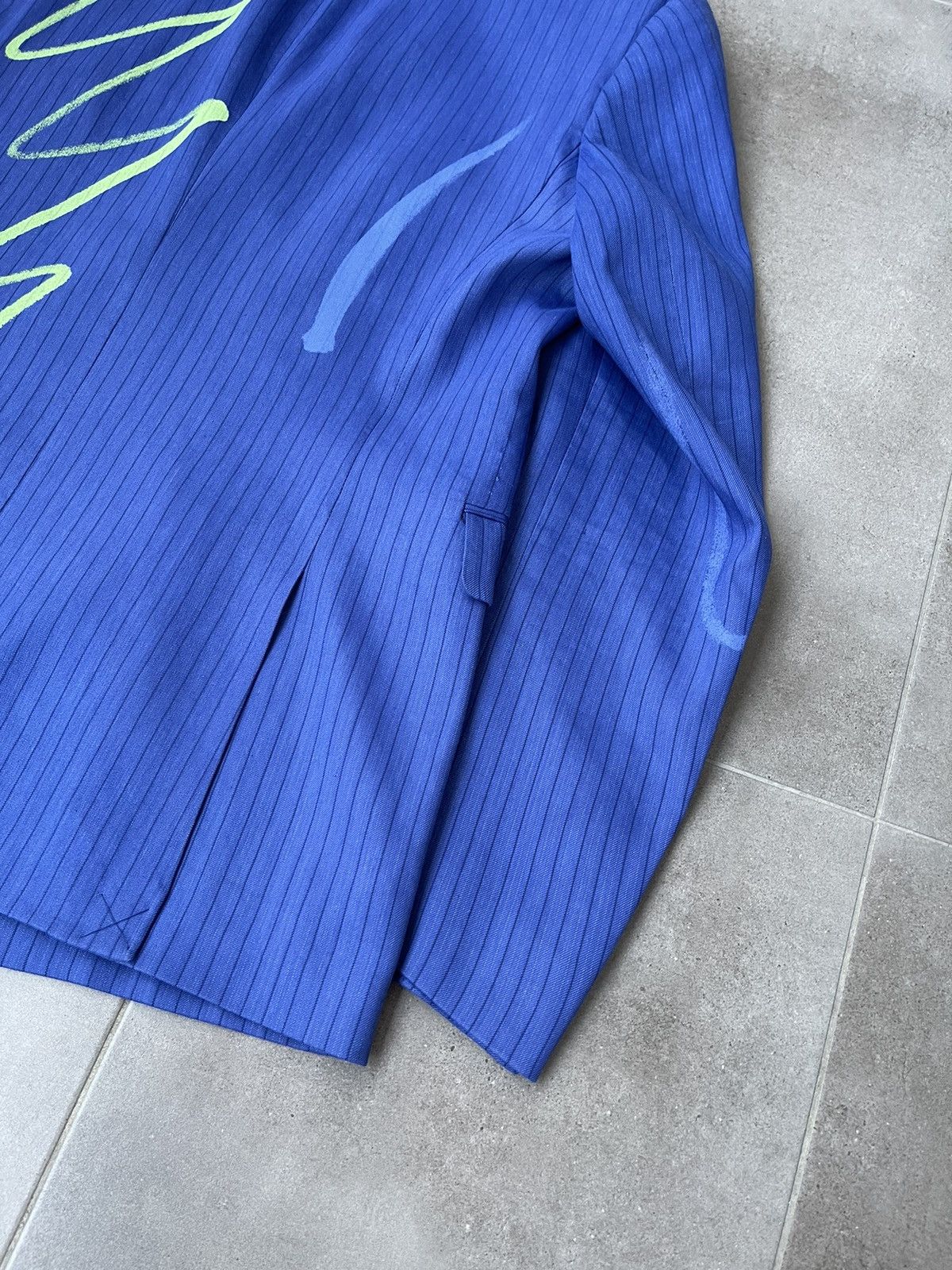 Moschino !DS! AW22 Moschino Graphic Print Double Breasted Blue Blazer Size US M / EU 48-50 / 2 - 14 Thumbnail