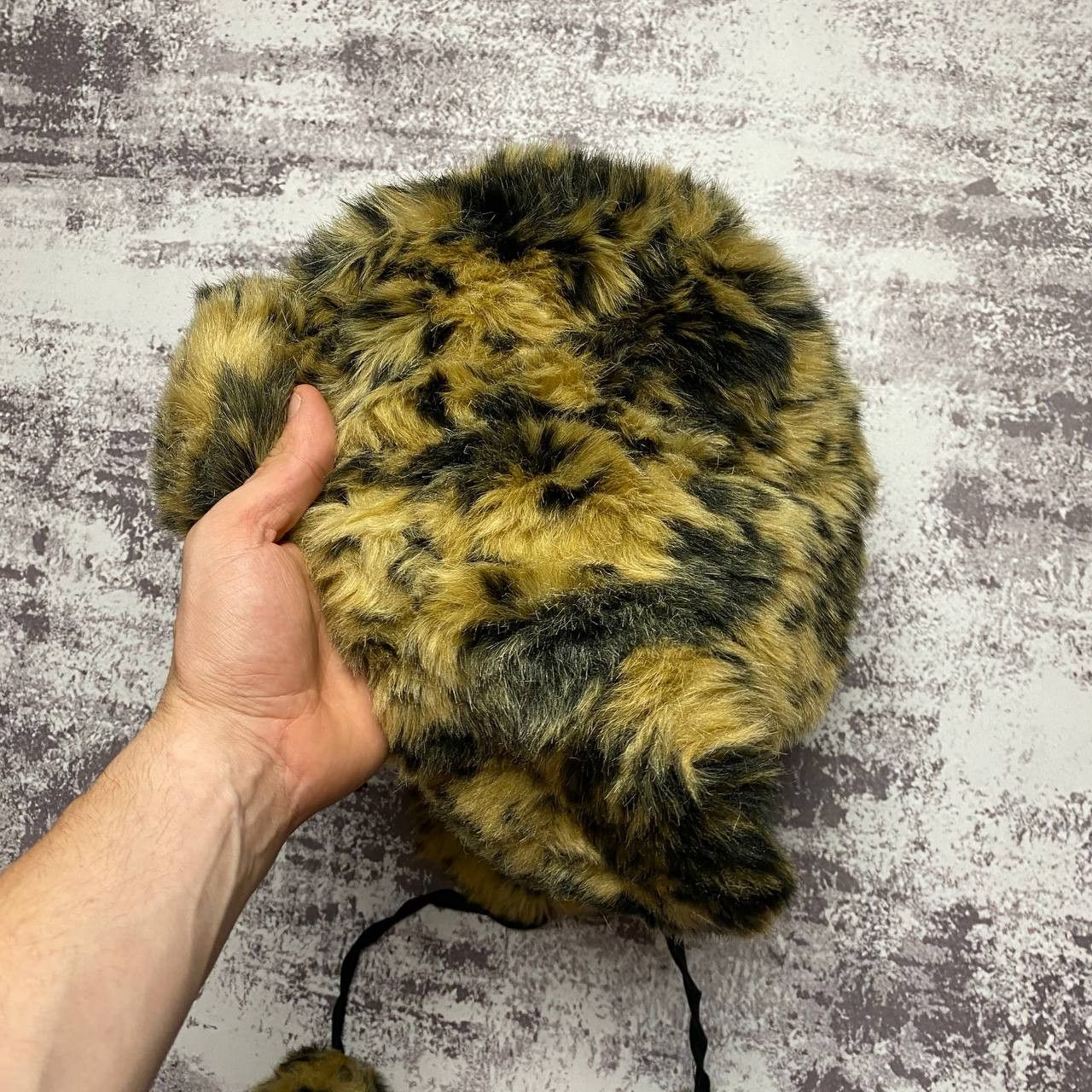 Japanese Brand Ushanka Trapper Hat Furry Mohair Fuzzy Fur Hat Y2K Leopard Size ONE SIZE - 5 Thumbnail