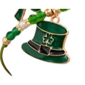 Handmade St Patricks Day Knotted String Beaded Bracelet Anklet Leprec Size ONE SIZE - 6 Thumbnail