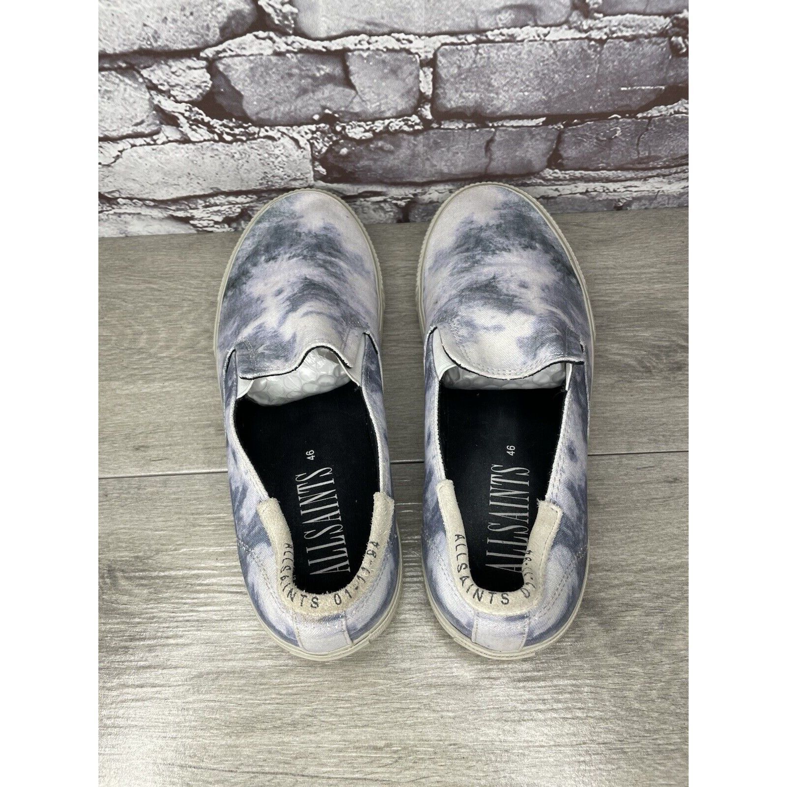 Allsaints All Saints Manny Blue White Tie Dye Canvas Slip On Casual Sh Size US 13 / EU 46 - 5 Thumbnail