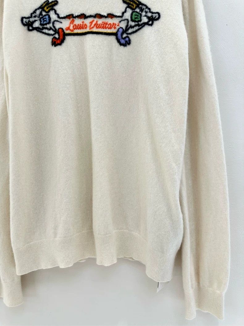 Louis Vuitton Louis Vuitton White dragon boat double-headed cashmere swea Size US XXL / EU 58 / 5 - 4 Thumbnail