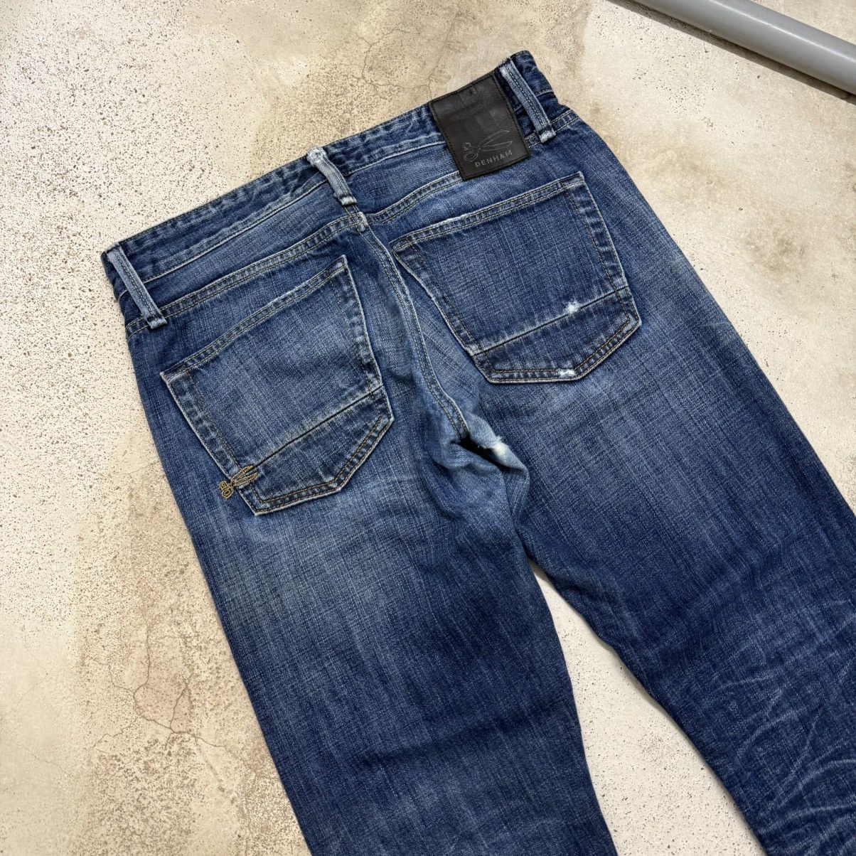 DENHAM Denham Selvedge Razor Slim Fit Distressed Denim Pants Size US 31 - 10 Thumbnail