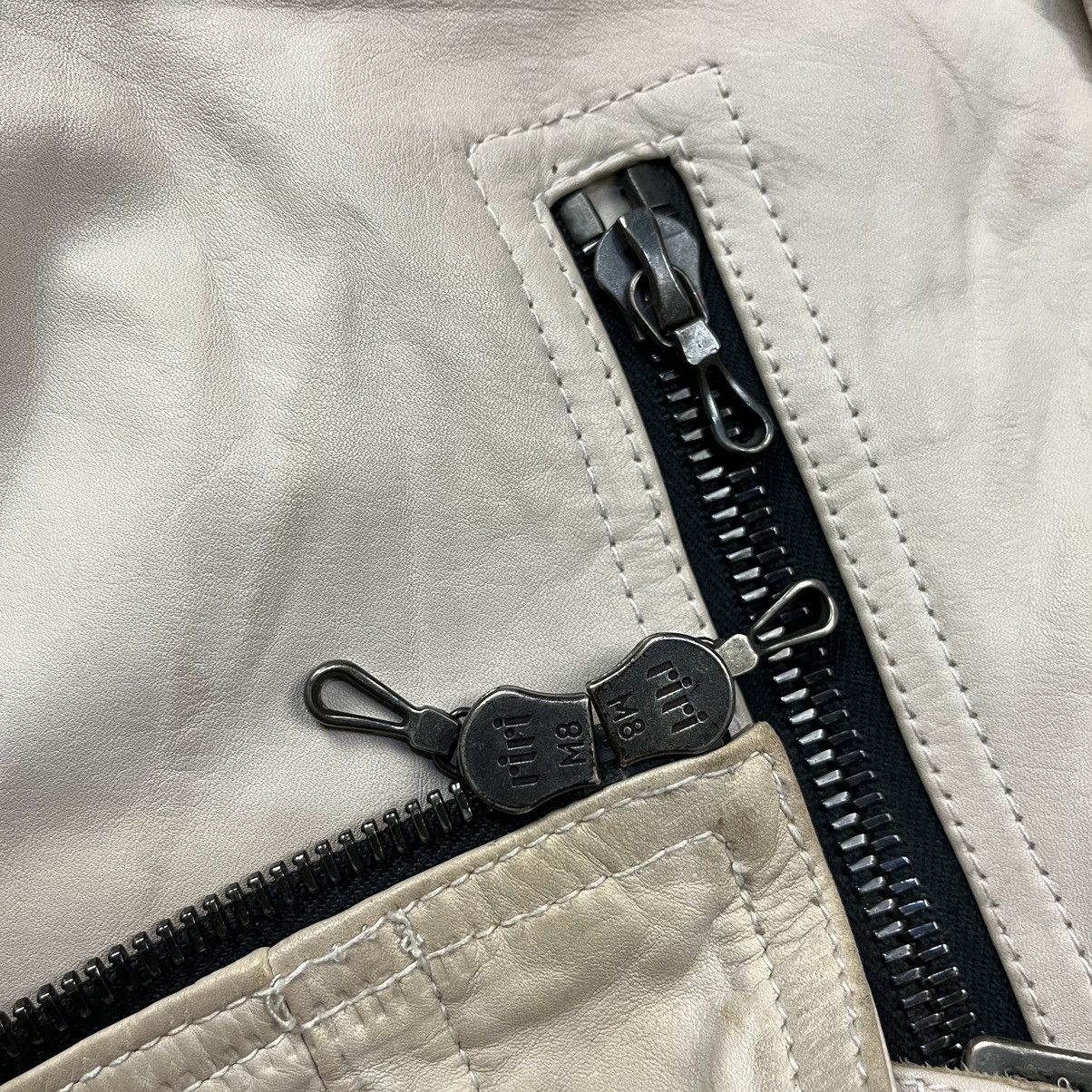 Shellac 2000s Shellac - White Cyber Rider Leather Jacket Size US M / EU 48-50 / 2 - 13 Thumbnail