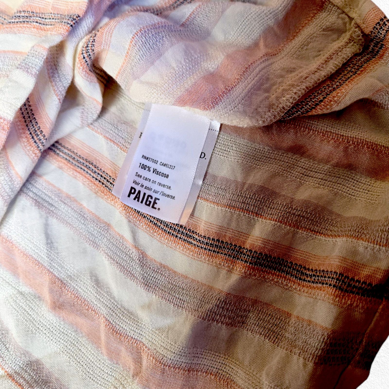 Paige Paige Pink Ivory Boho Striped Jovannie Blouse Size Medium Size M / US 6-8 / IT 42-44 - 8 Thumbnail